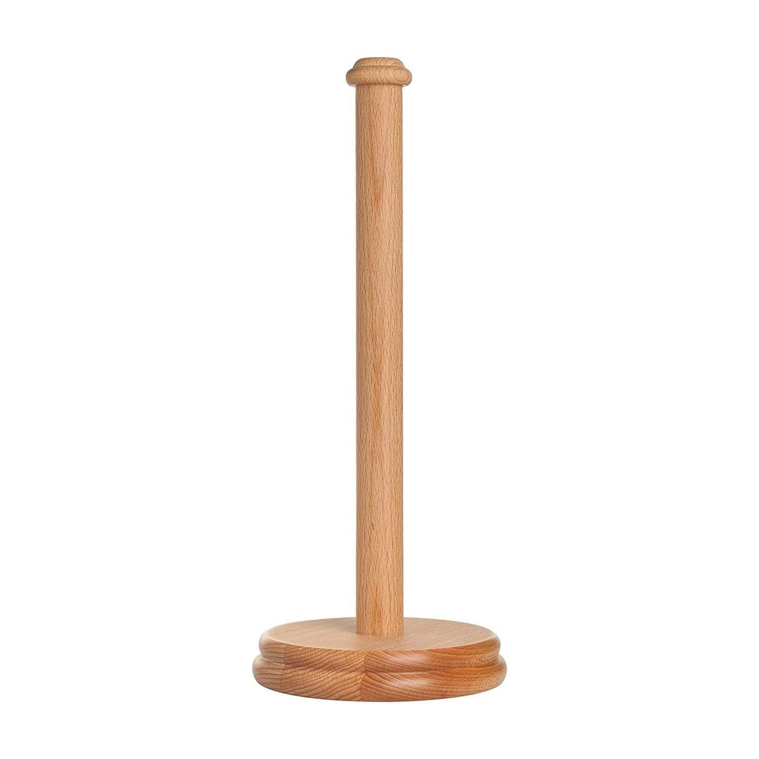 Beechwood Upright Paper Towel Holder for Kitchen