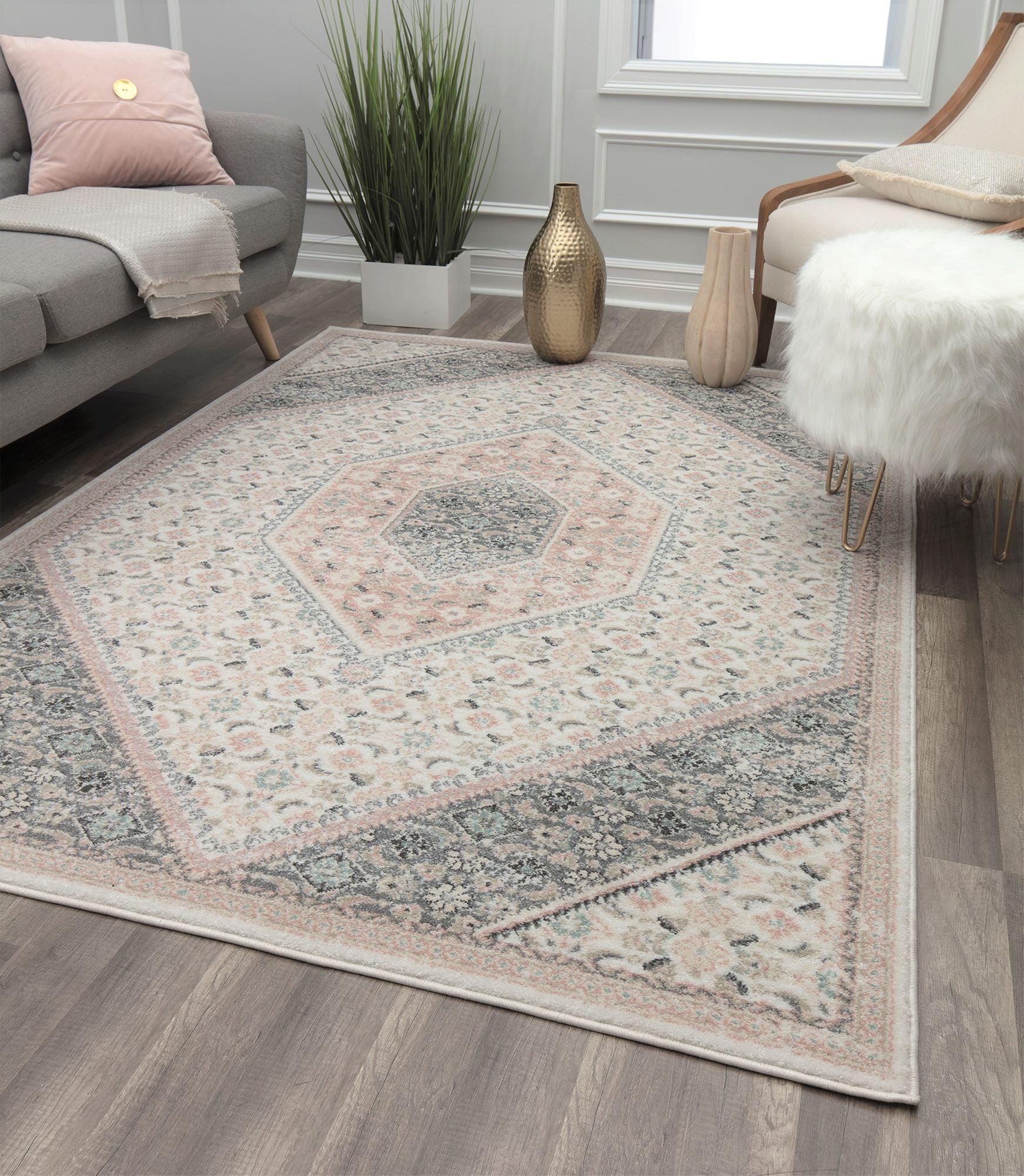Harper HY30A Quartz Ivory Transitional Vintage Ivory Area Rug, 8'x10'