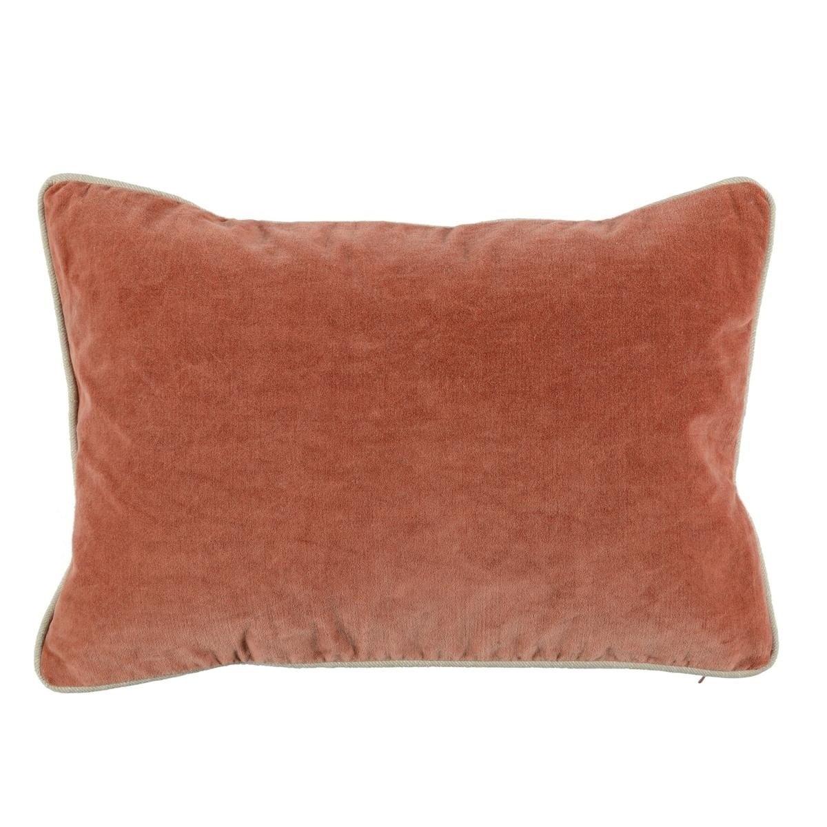 Harriet Terra Cotta Velvet 14 x 20 Throw Pillow