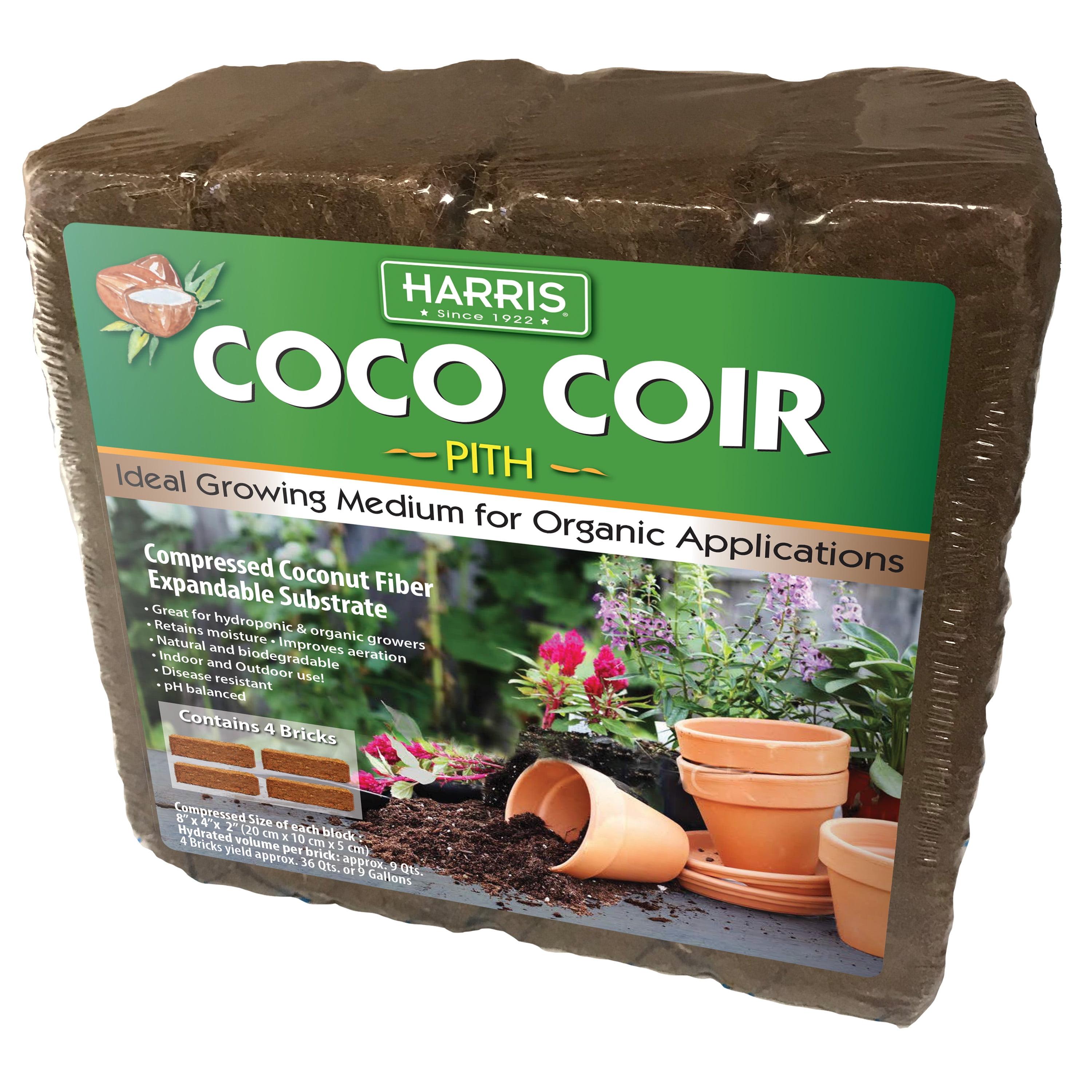 Harris COCO-4 Coco Coir Coconut Fiber Potting Mix - 4 lbs - Case of 4