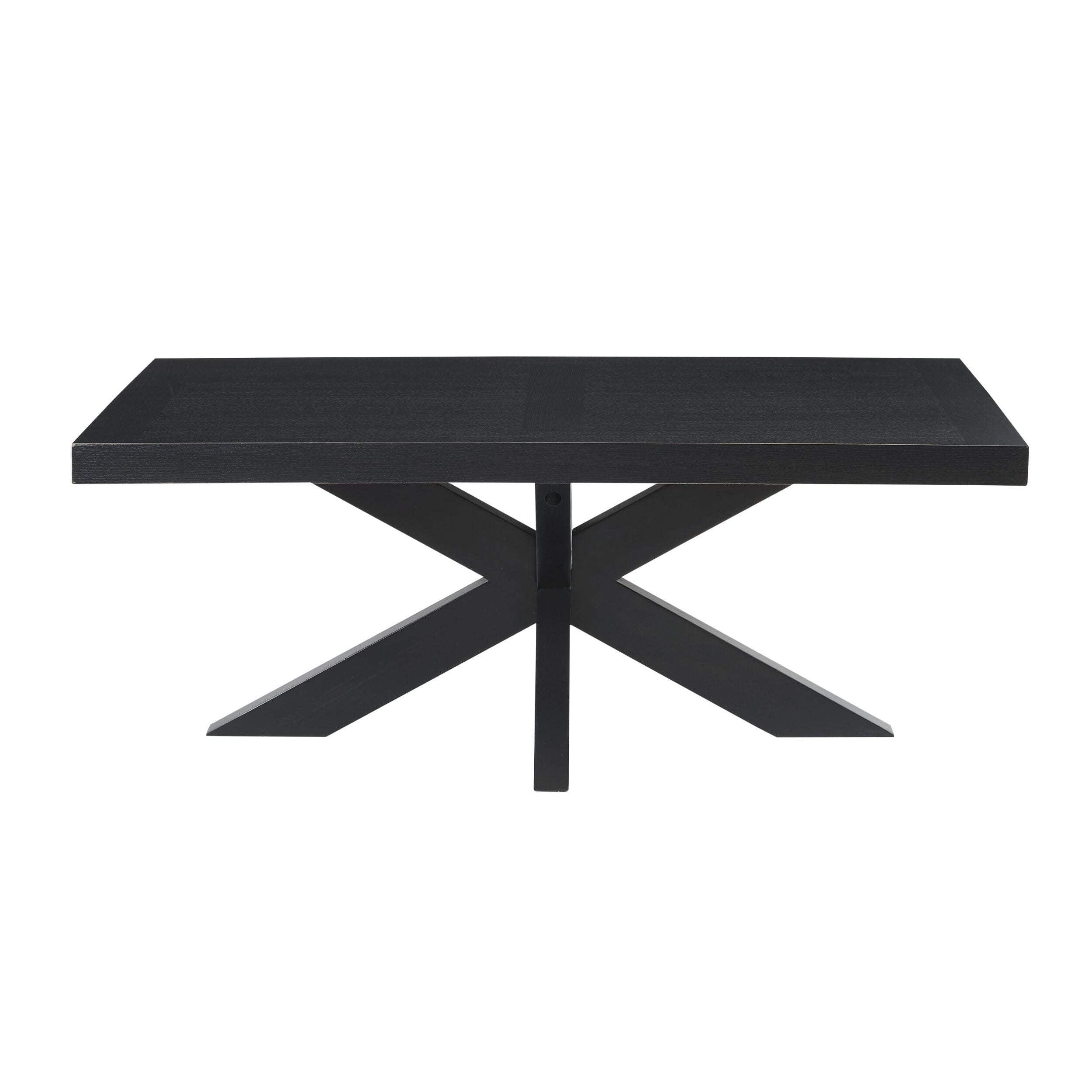 Black Square Wood Contemporary Coffee Table