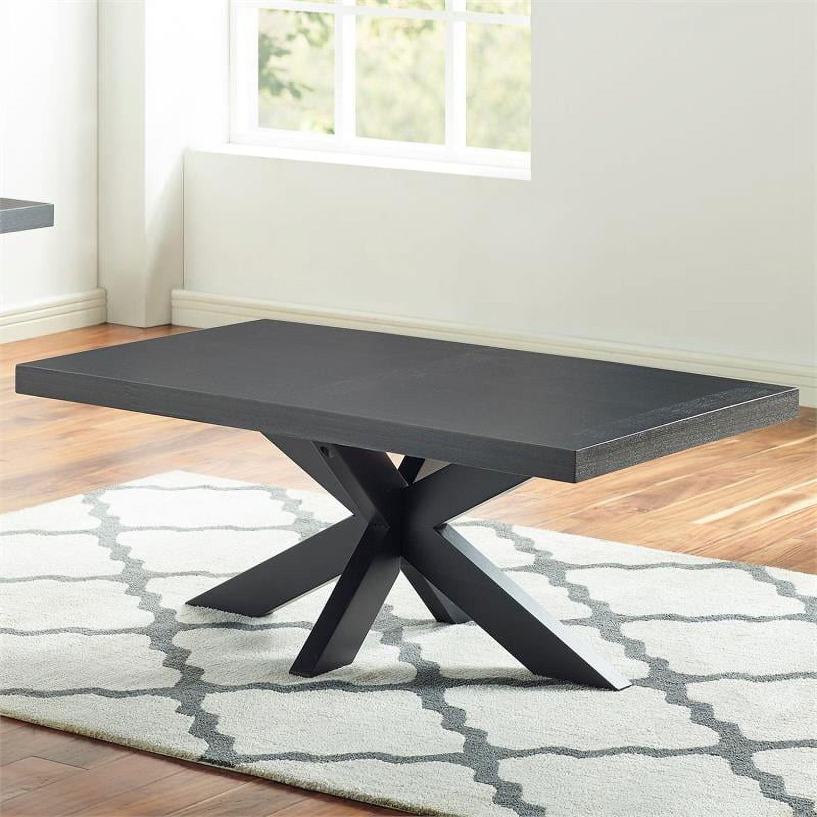 Harris Transitional Black Wood Rectangular Cocktail Table