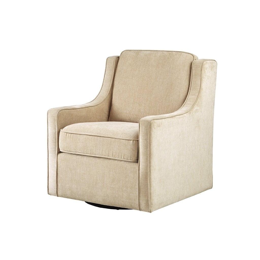 swivel Accent Arm Chair with Metal base and soft seat&back cushion