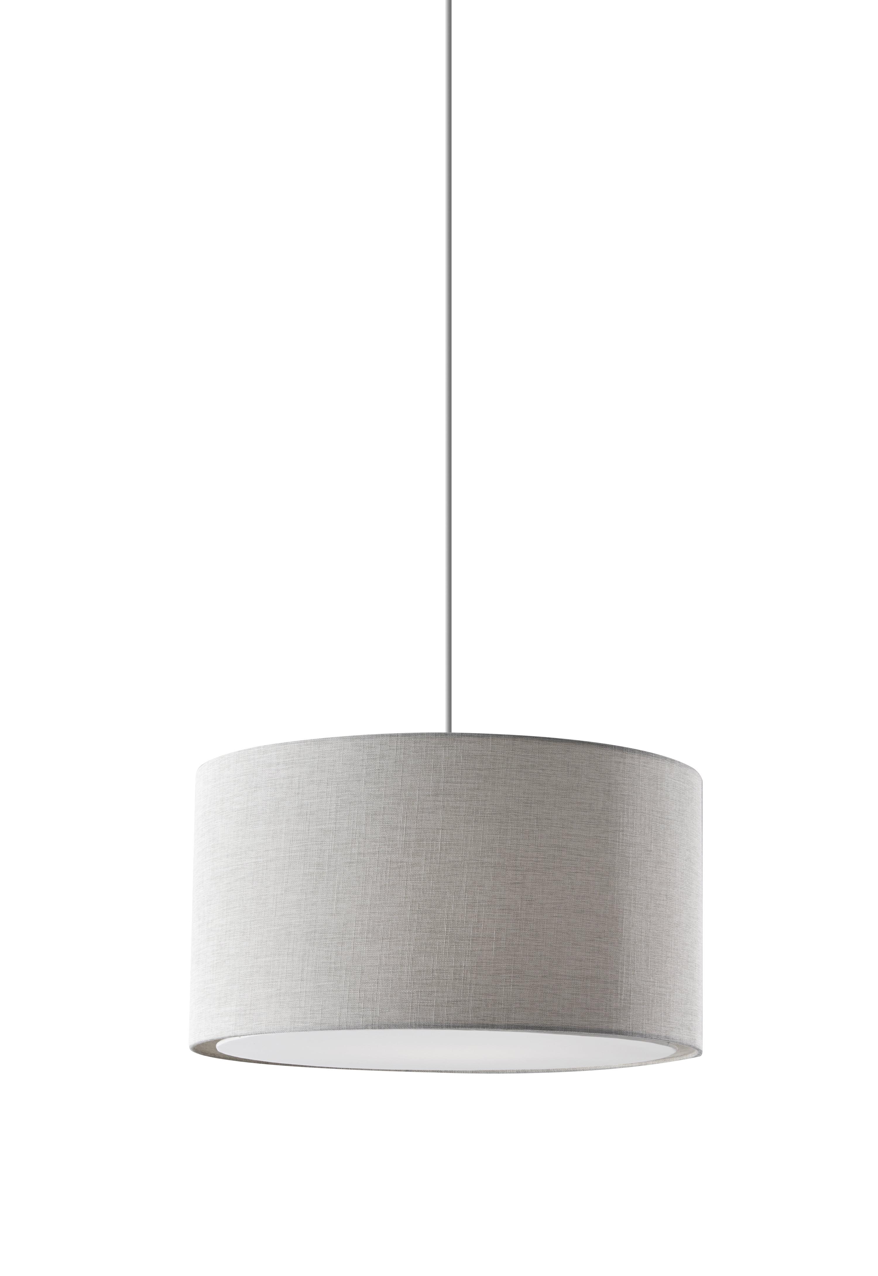 Harvest Contemporary 21" White Drum Pendant with Diffuser