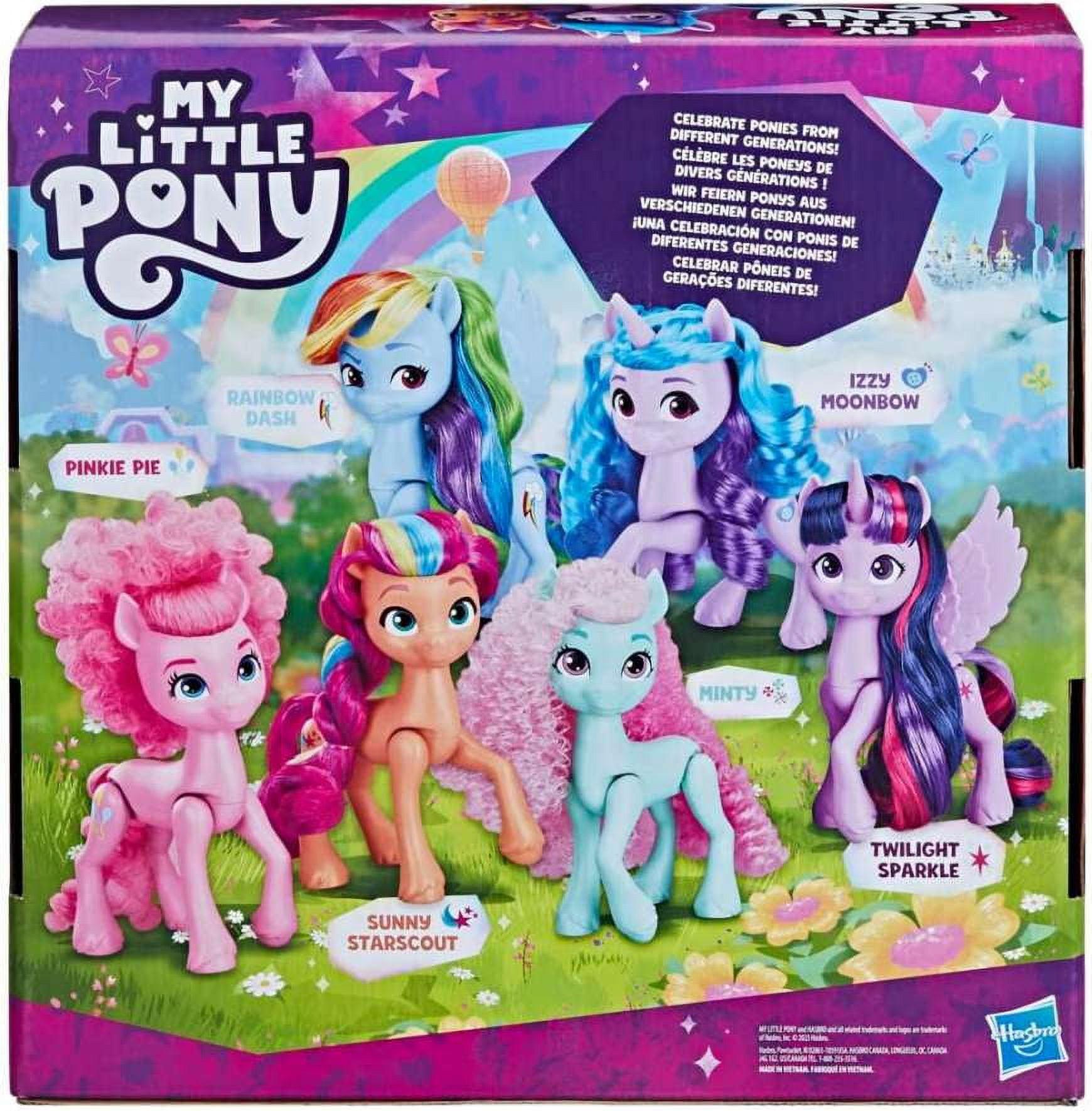 Hasbro My Little Pony Pinkie Pie and Izzy Moonbow Doll, 6 Pack
