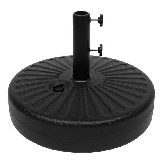 Costway 20'' Round 23L Water Filled Umbrella Base Stand Self-filled Patio Furniture Black