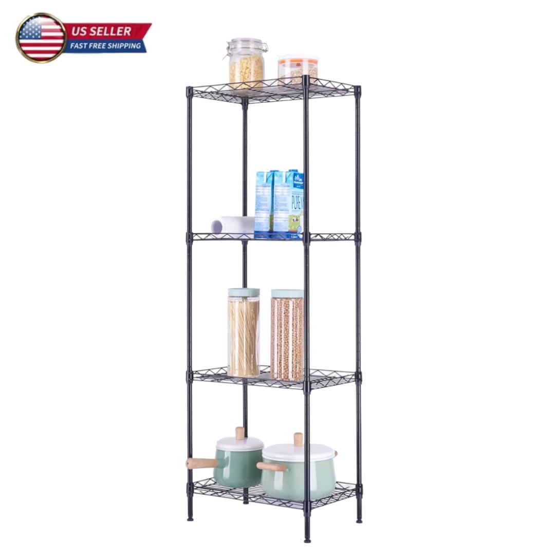 MDHAND 4-Tier Wire Shelving Unit Metal Storage Rack