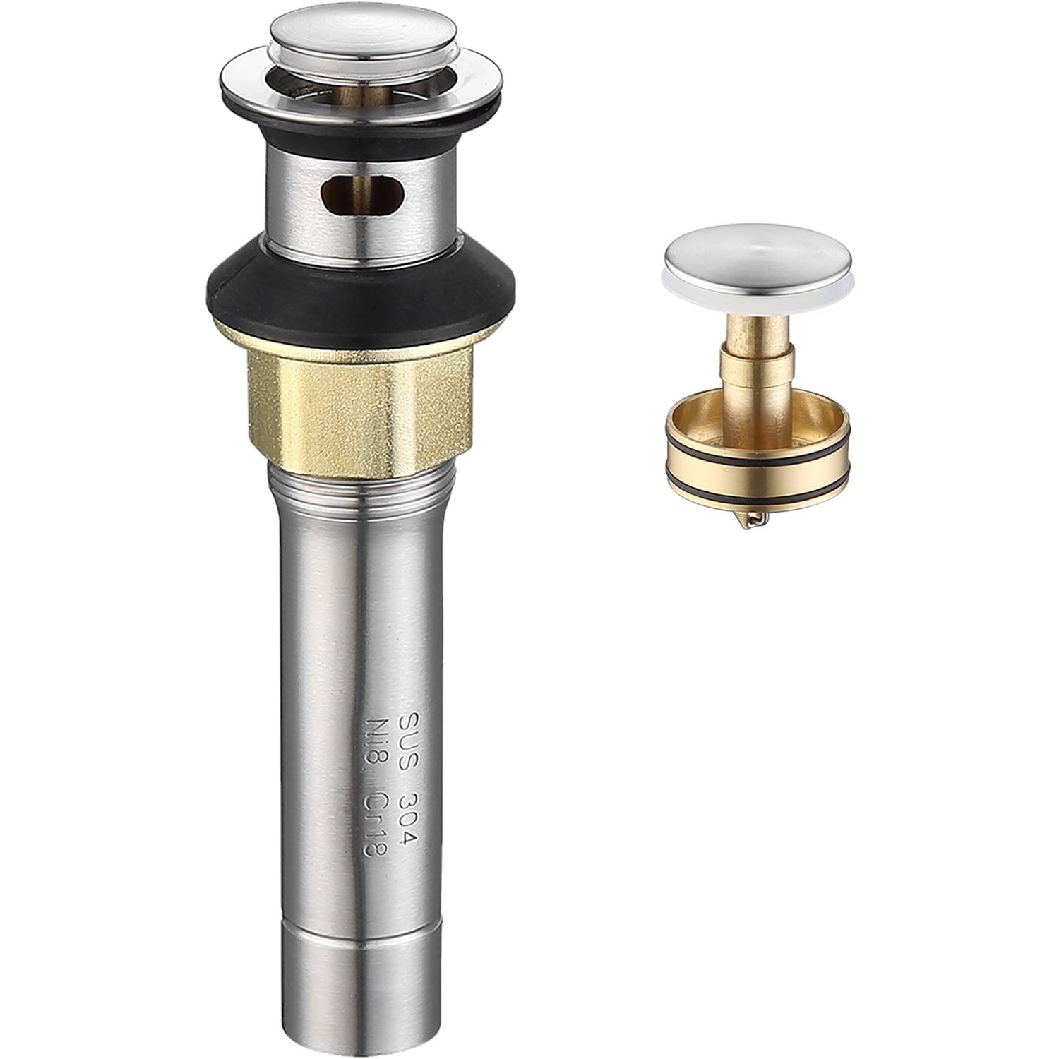 Pop-Up Bathroom Sink Drain with Overflow