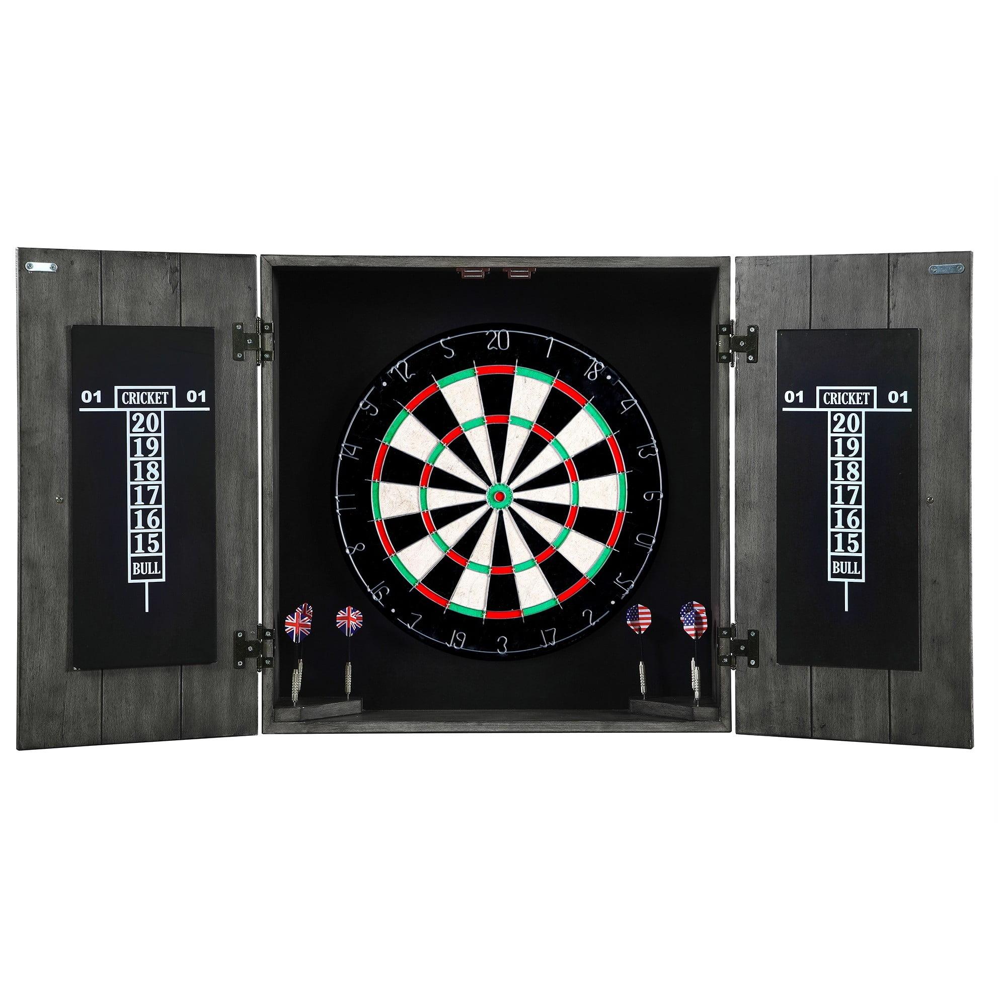 Drifter Sisal Bristle Dartboard and Cabinet Set with Darts