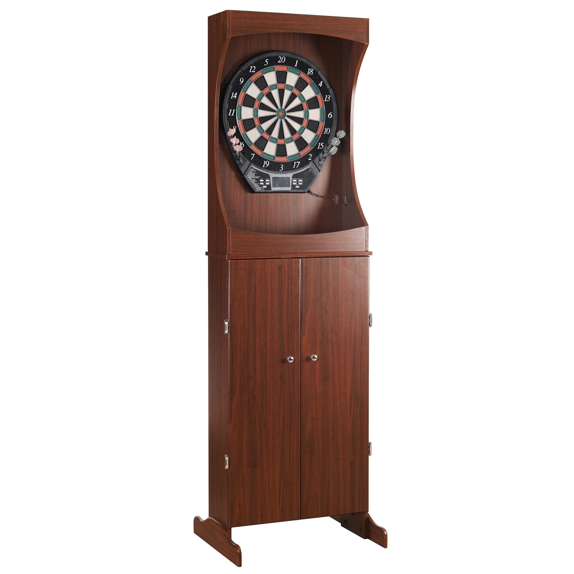 Electronic Dartboard and Cabinet Set with Darts