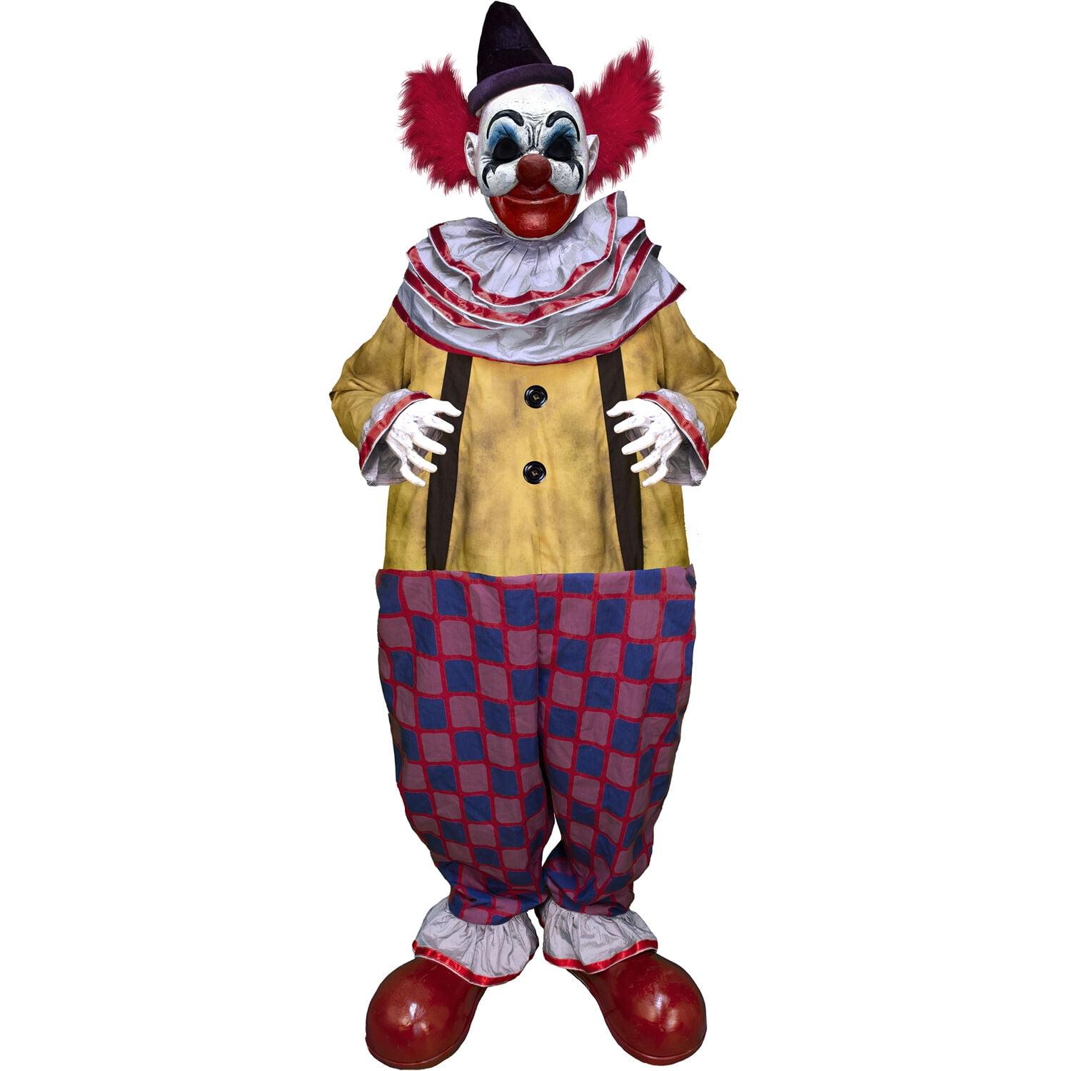 Haunted Hill Farm Puddin the Startling Arms Clown by Tekky, Talking Halloween, Plug-In or Battery