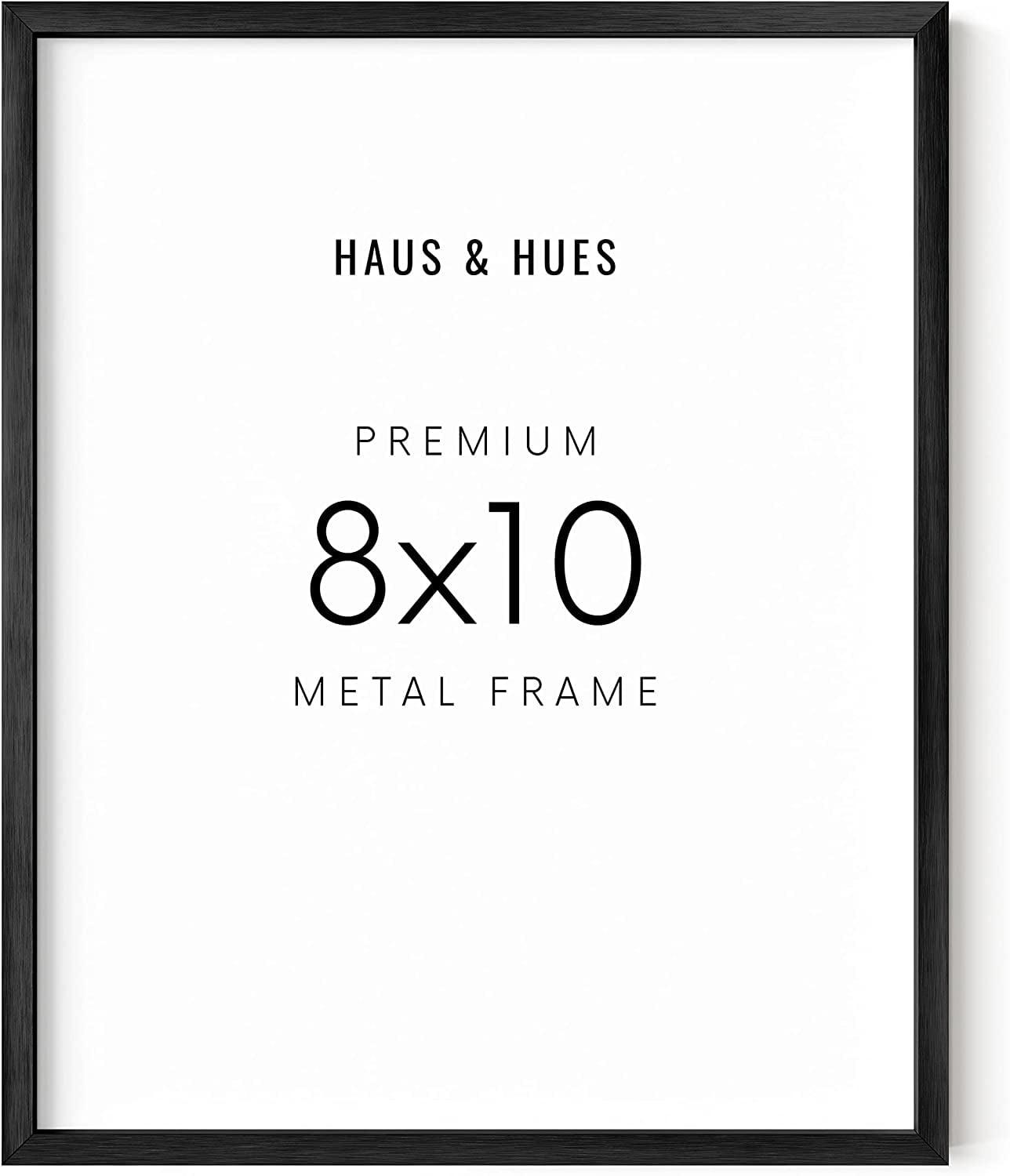 Black Aluminum 8x10 Tabletop and Wall Picture Frame