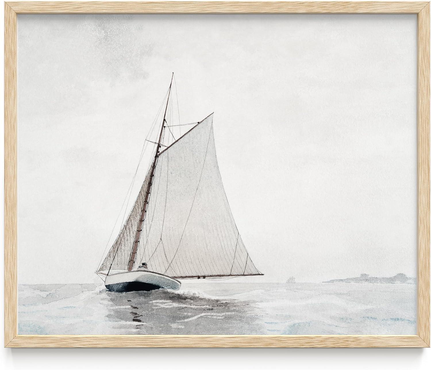 Haus and Hues Vintage Beach Wall Art - Vintage Oil Paintings for Exquisite Wall Decor in Home and Office Spaces (8x10 Unframed)