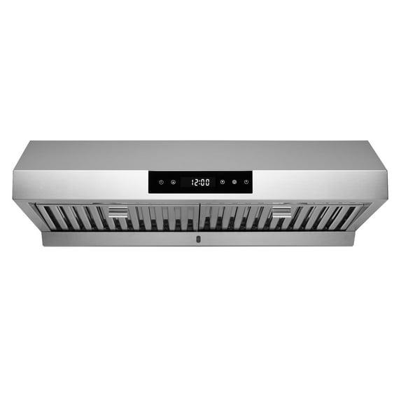 Hauslane Hauslane Wall Mount Range Hood 30 Inch | Wall Chimney | 6” Duct/Ductless Convertible, Strong Suction, Six-layer Aluminum Filters, Changeable LED Lamps, Stove Kitchen Vent Hood WM-530WHT-30B
