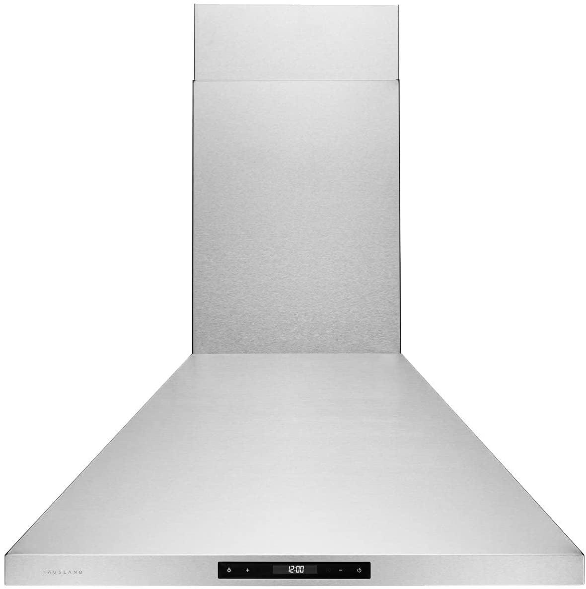 Hauslane 30" Stainless Steel 450 CFM Convertible Wall Range Hood with Baffle Filter