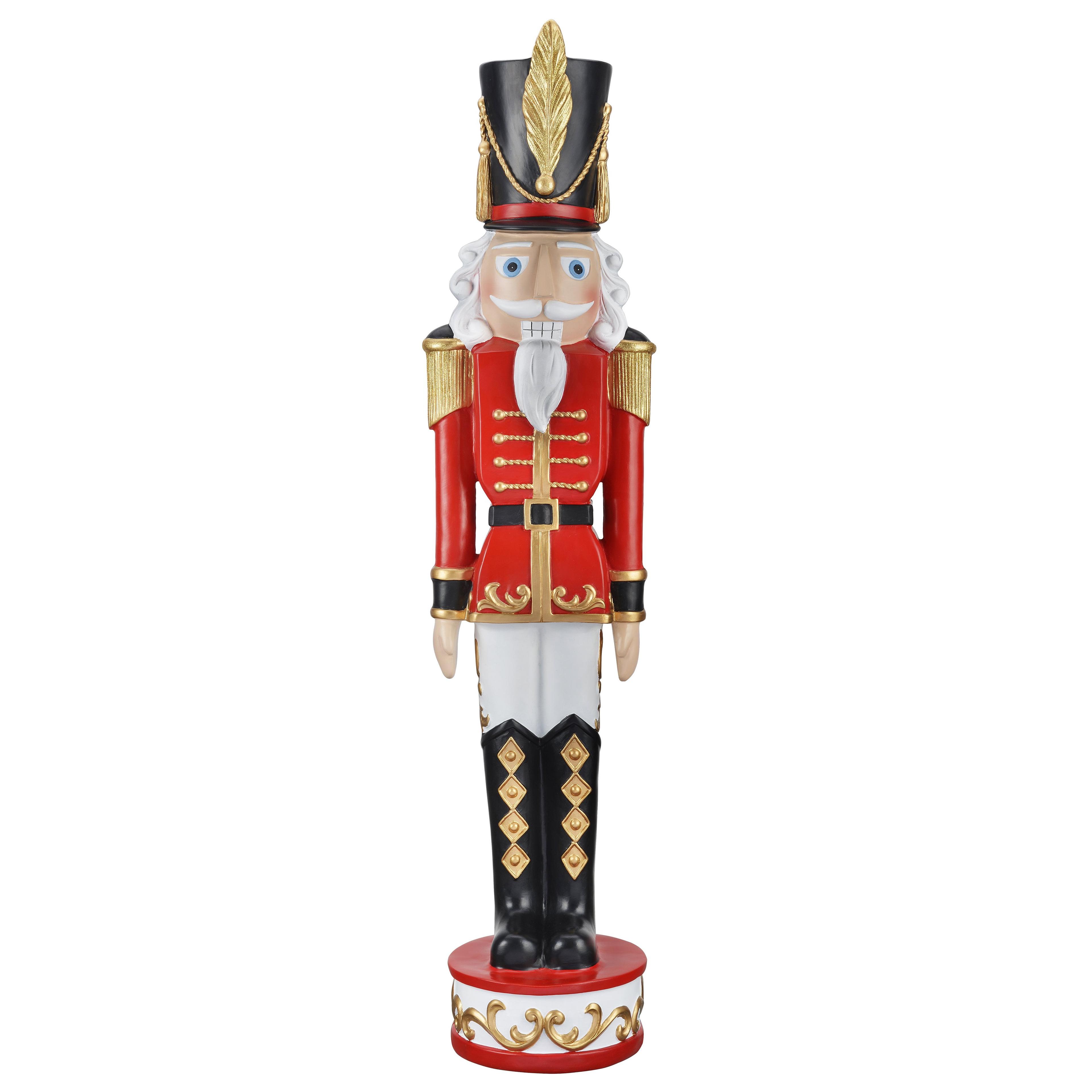 Haute Decor 37" Christmas Nutcracker Outdoor Decor Red/Black