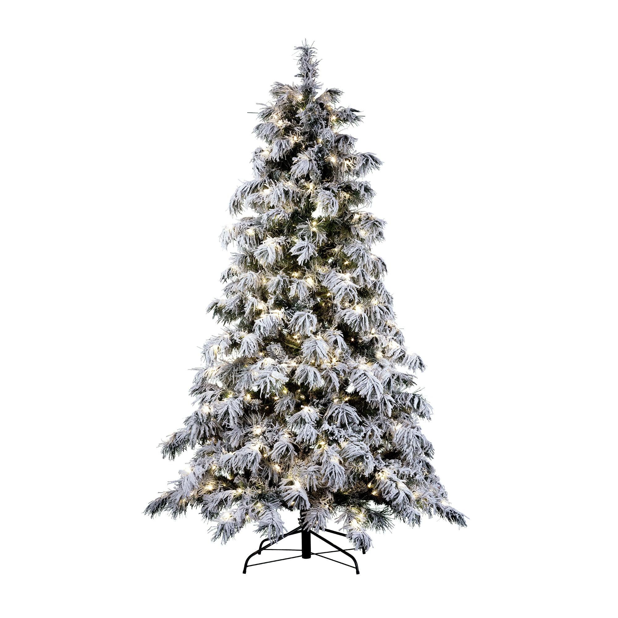 7.5' Lighted Artificial Spruce Christmas Tree