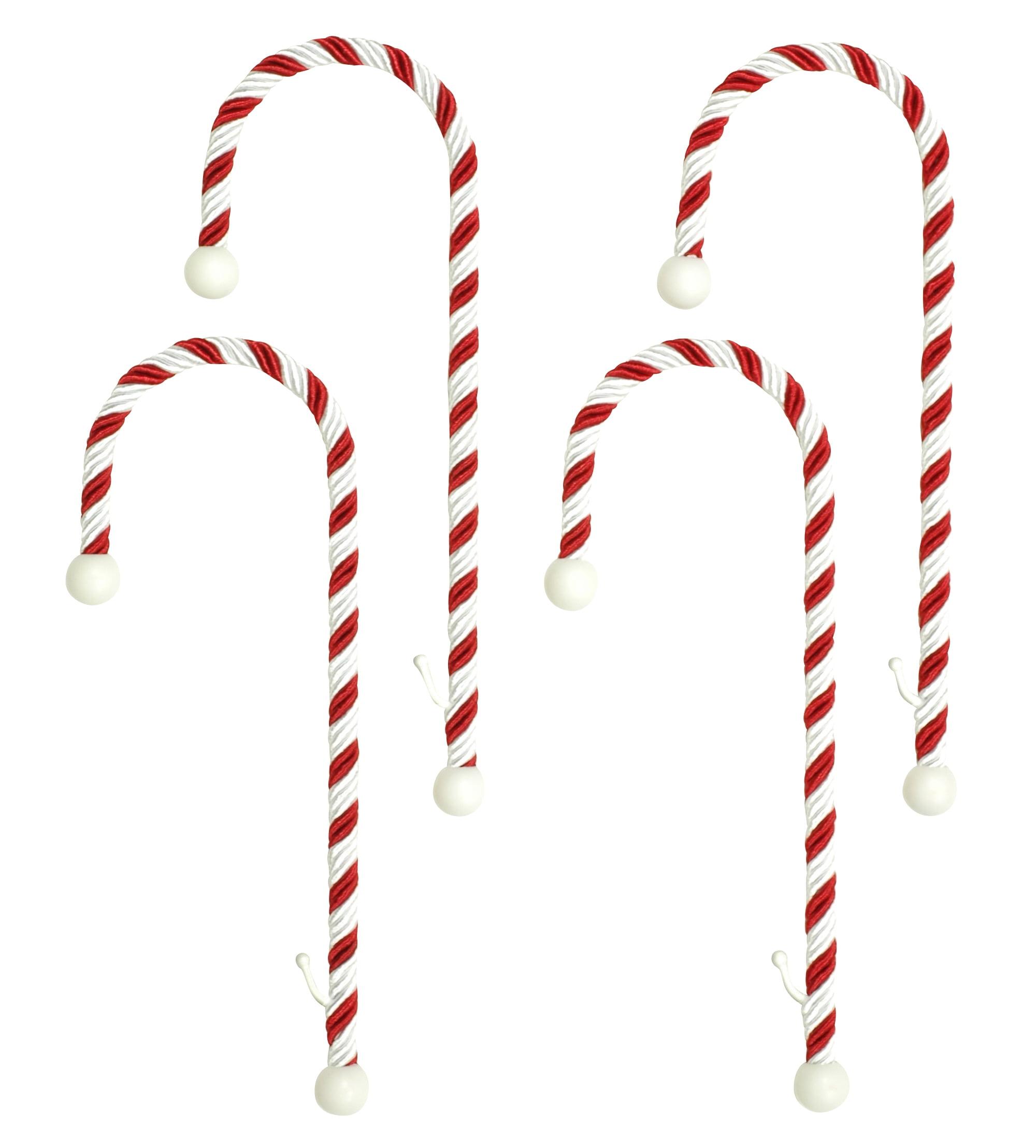 Haute Decor 4ct Candy Cane Christmas Stocking Holders