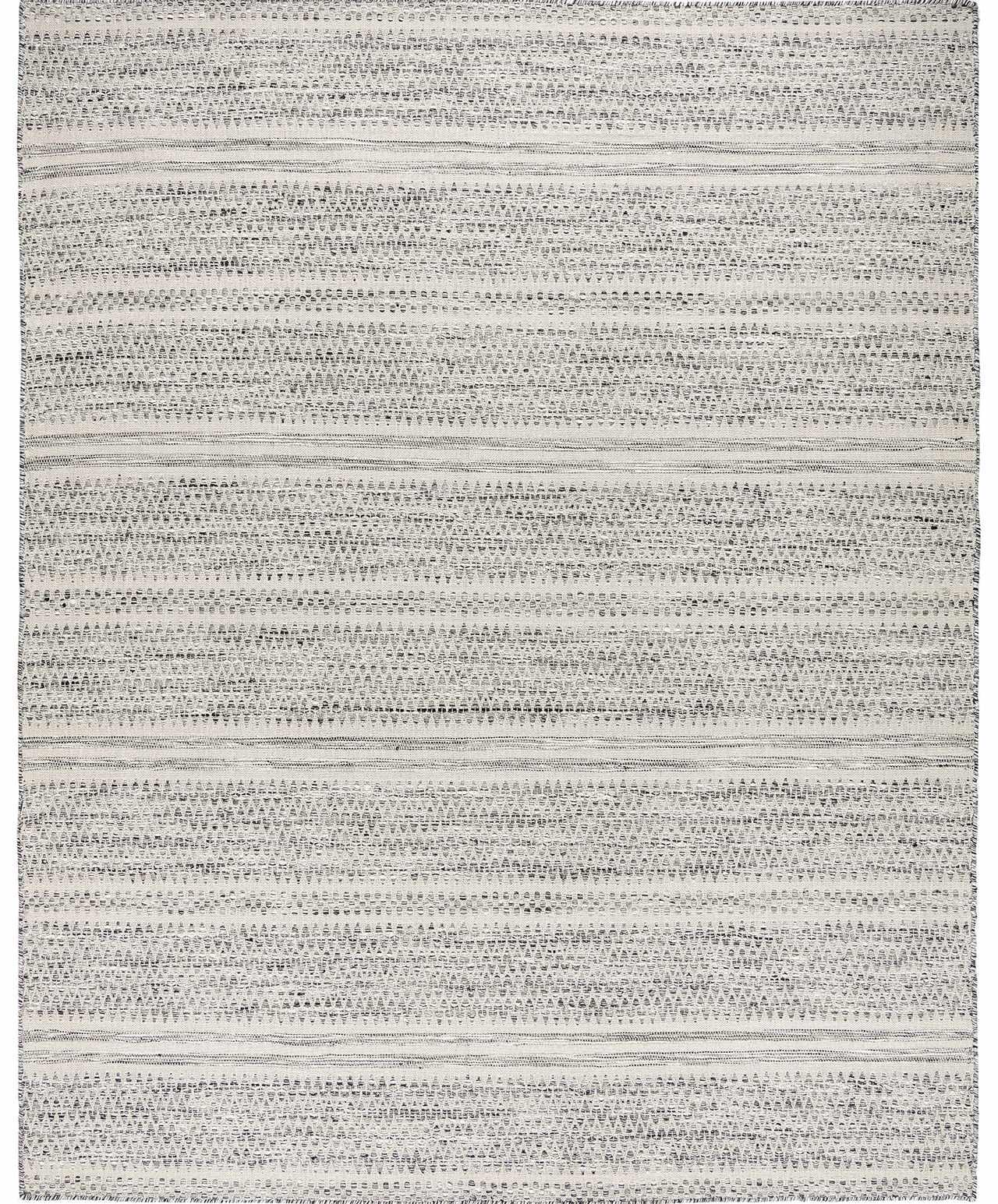 Hauteloom Arabi Boho Hand Woven Wool Natural Fiber Soft Area Rug for Living Room, Bedroom, Dining Room- Traditional Farmhouse High Pile Braided Carpet - Black, Gray, Beige - 3'6" x 5'6"