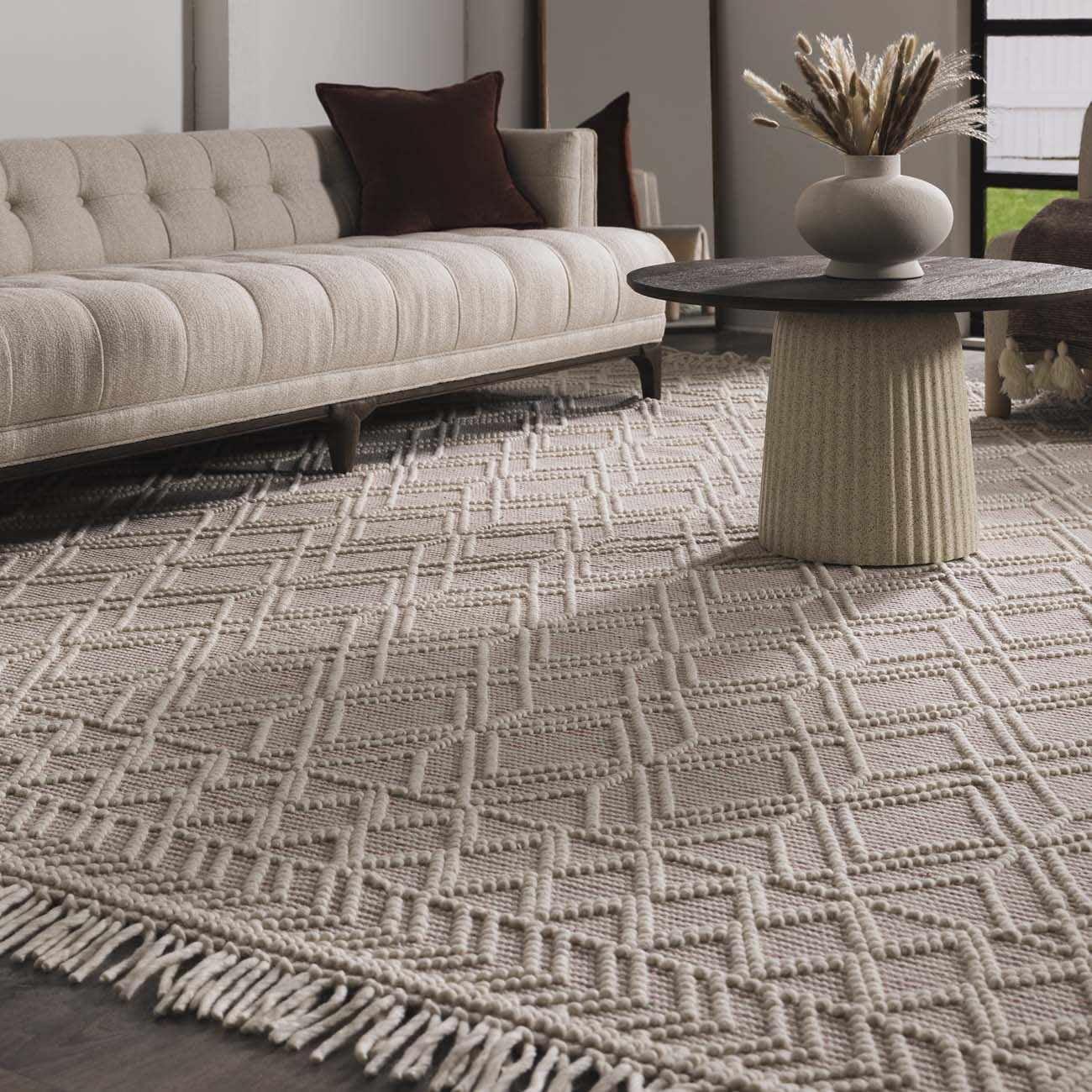 Hauteloom Rectangle Area Rug   Ivory