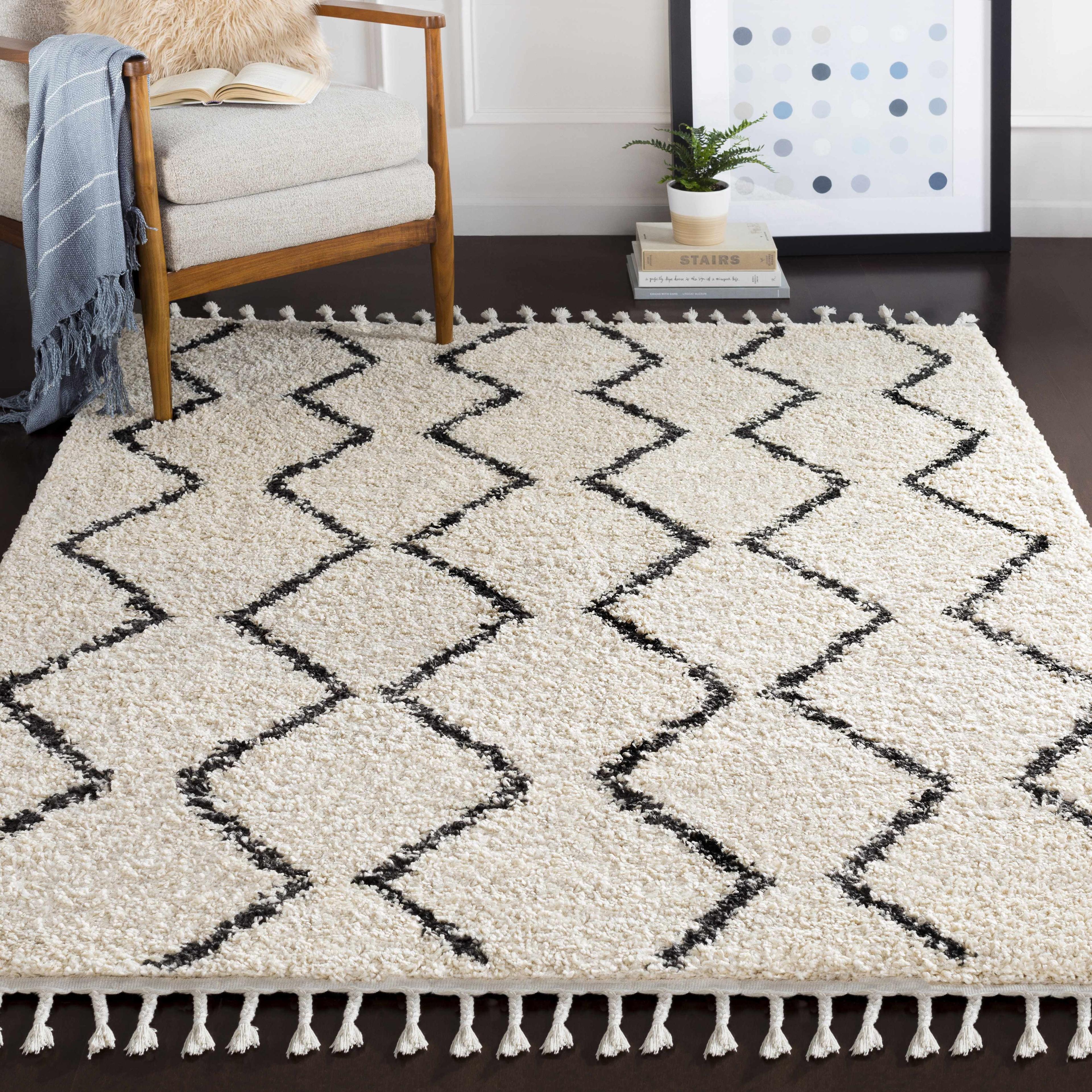 Hauteloom Rectangle Area Rug   Charcoal