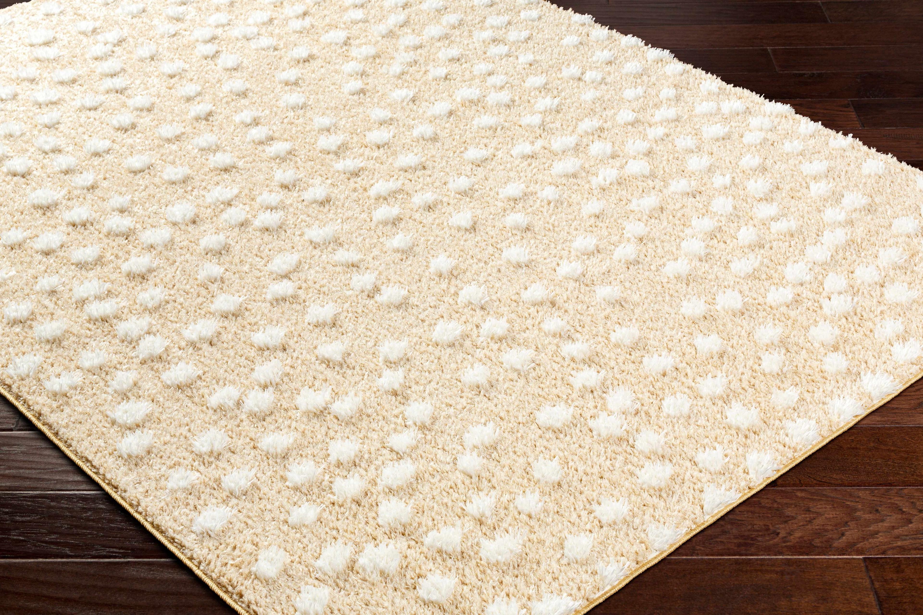 Hauteloom Bernt Beige Polka Dot Area Rug