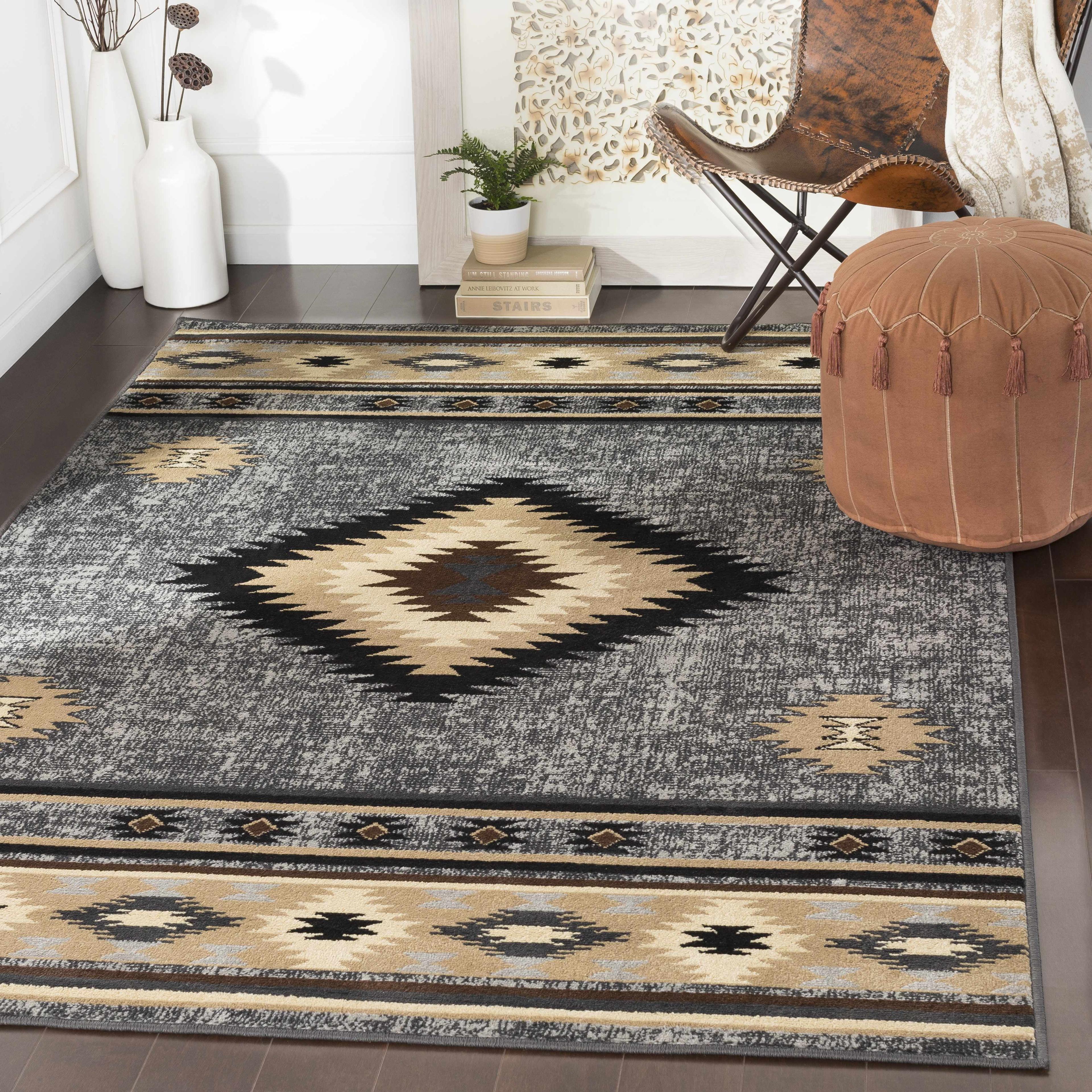 Hauteloom Buckhaven Brown Aztec Carpet