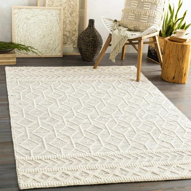 Hauteloom Rectangle Area Rug   White