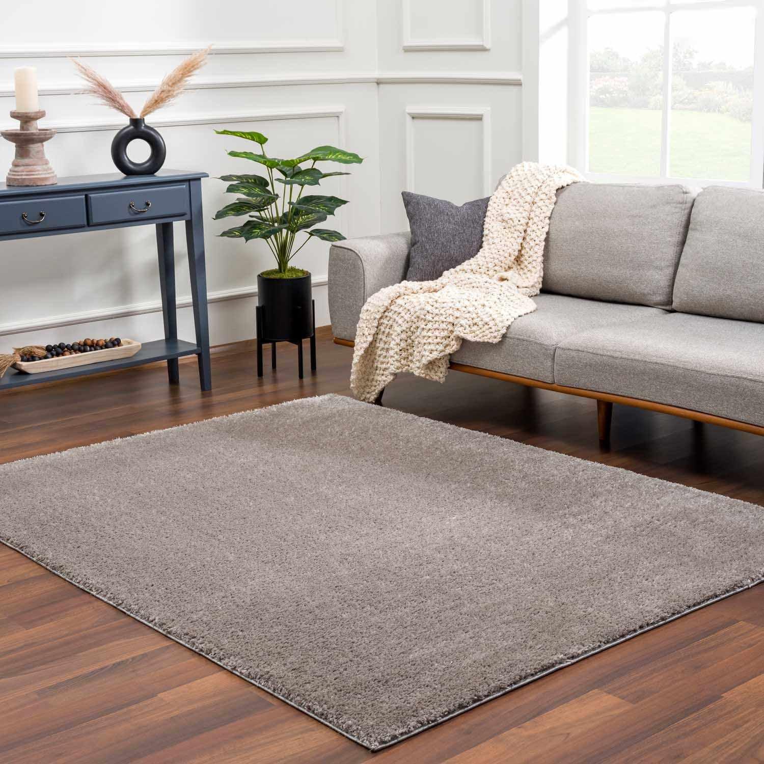 Hauteloom Rectangle Area Rug  Gray