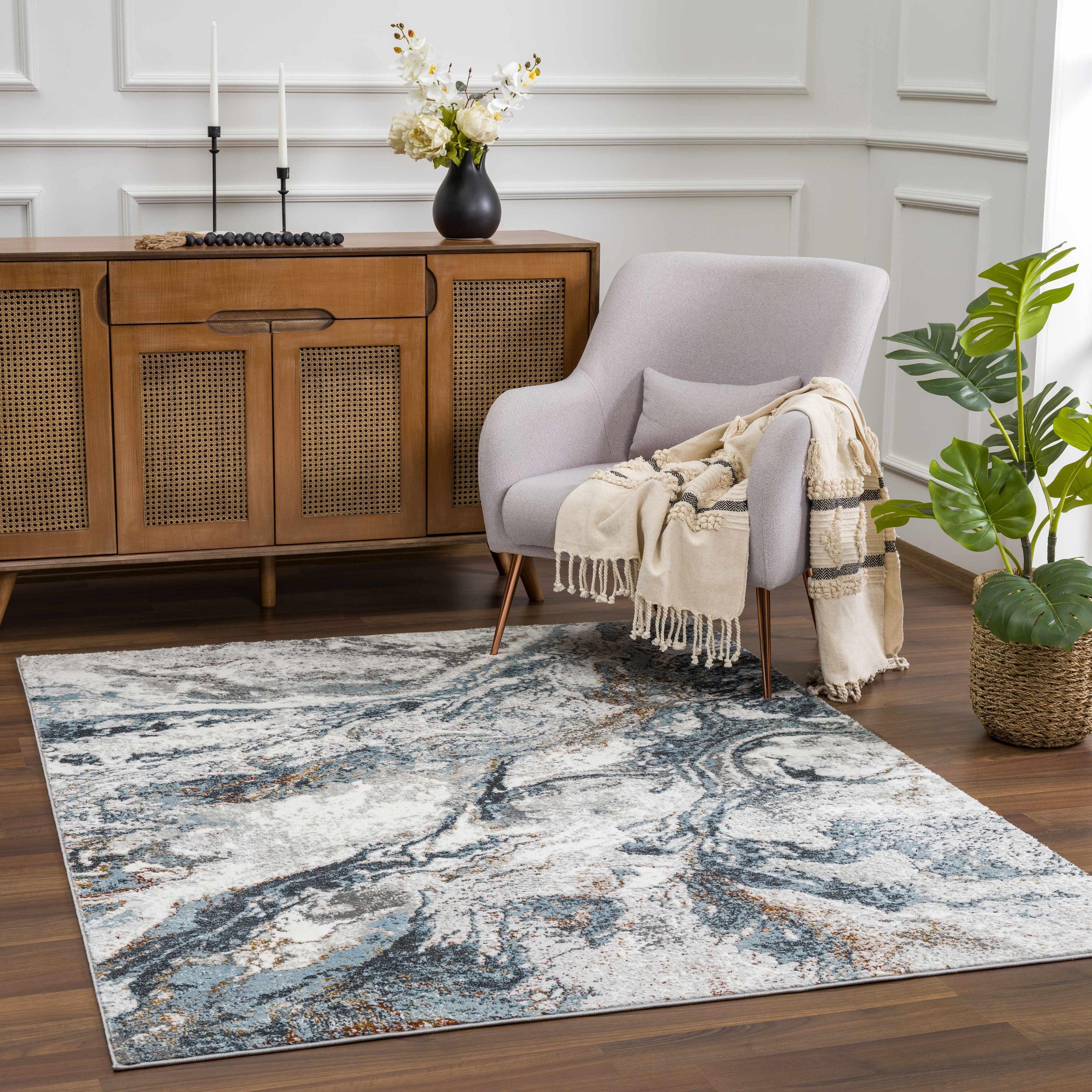 Hauteloom Rectangle Area Rug   Charcoal