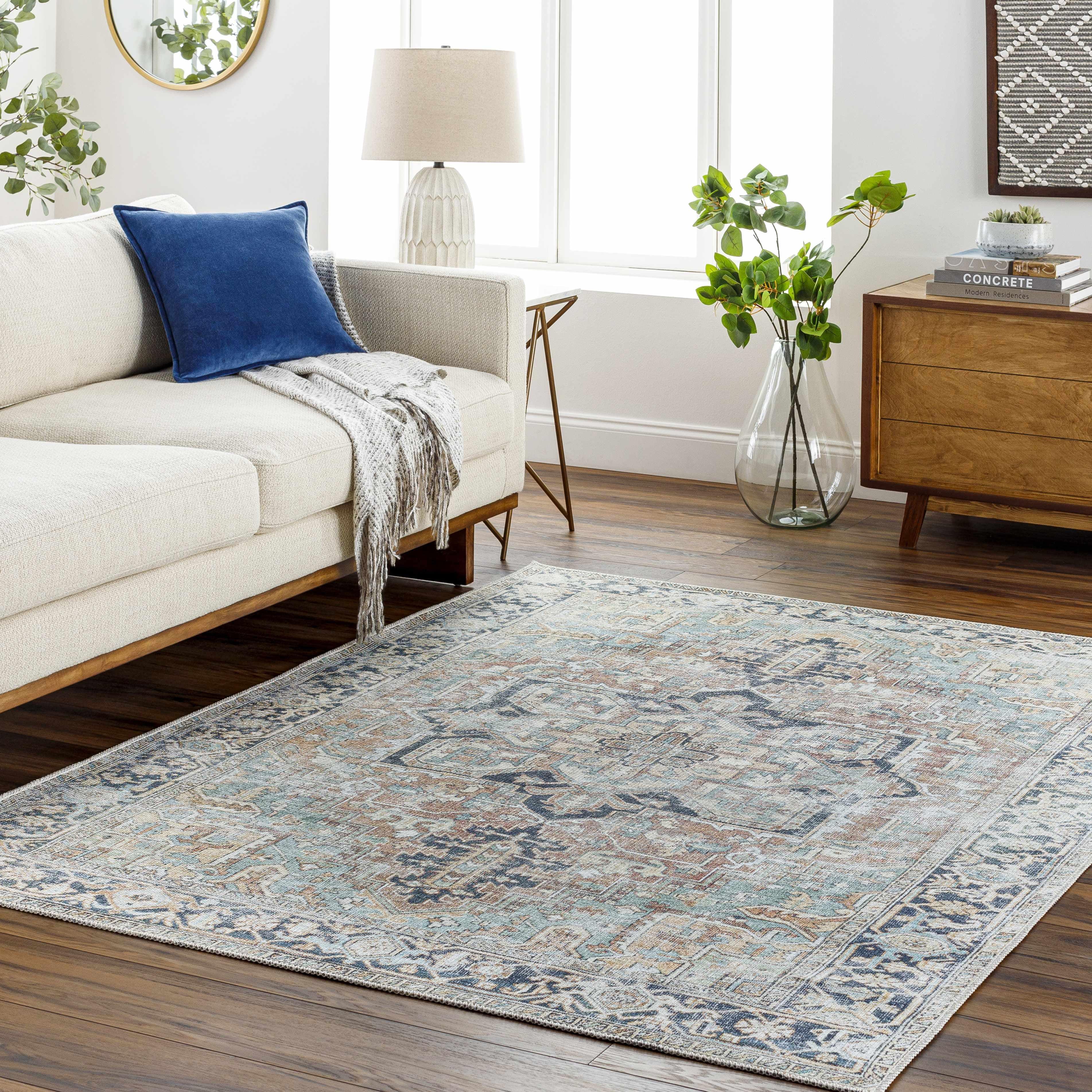 Hauteloom Rectangle Area Rug   Brick Red