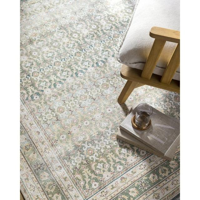 Our PNW Home x Livabliss Our PNW Home x Livabliss Machine Washable Oriental Boho Olive Area Rug