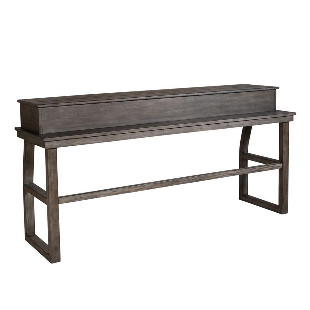 Hayden Way Gray Wash Wood and Metal Console Bar Table