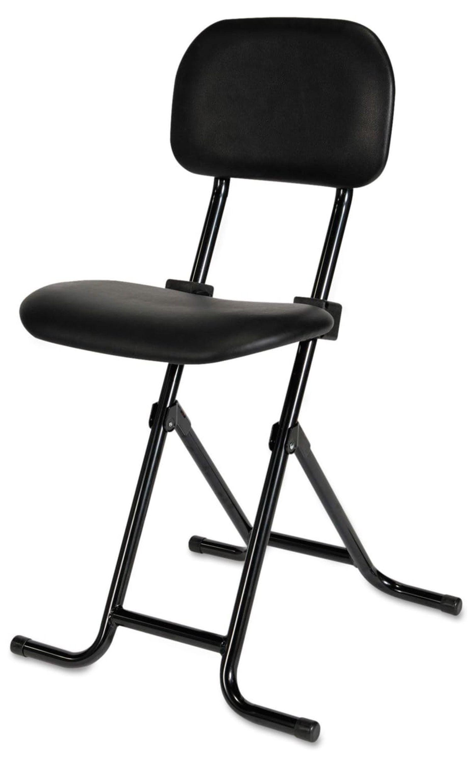 Alera® Backed Adjustable Height Ergonomic Industrial Stool with Footring