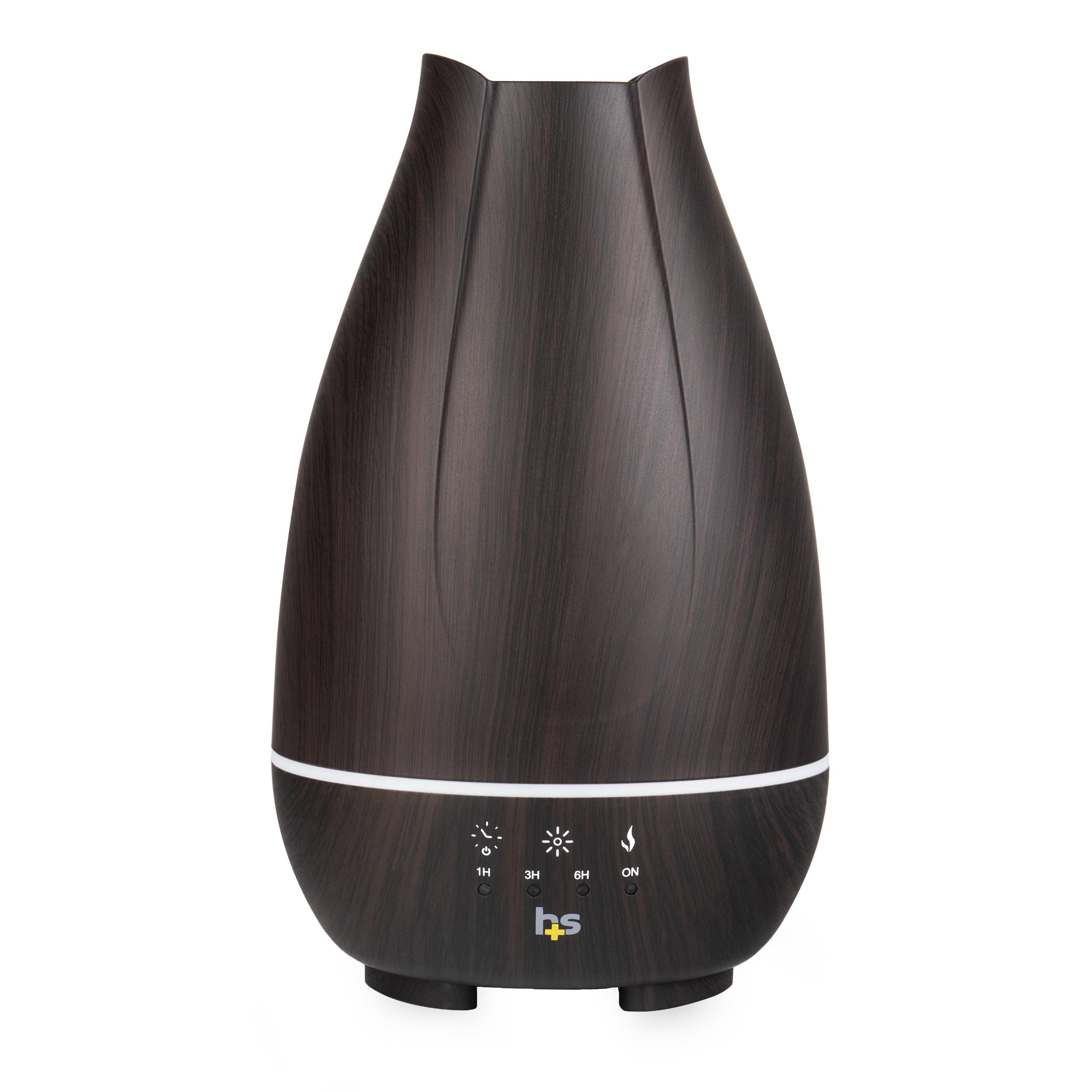 HealthSmart Aromatherapy Diffuser Cool Mist Humidifier for Essential Oils - Brown