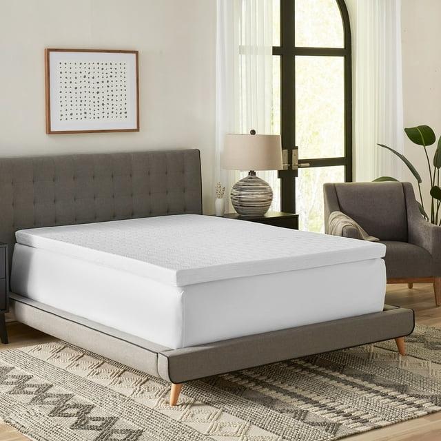 3" Gel Memory Foam Mattress Topper with Cooling Cover