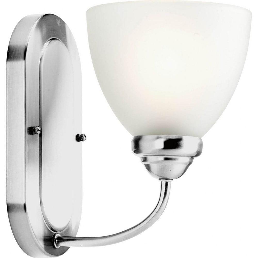 Progress Lighting Heart Collection 1-Light Bath Bracket, Polished Chrome, Etched Glass Shade