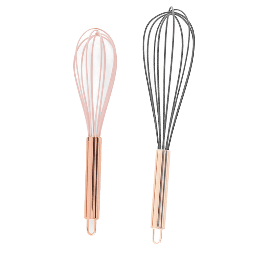 Stainless Steel Wire Whisk Set Silicone Whisks for Cooking, Stainless Steel Wire Whisk Set of Two , Heat Resistant Kitchen Whisks.