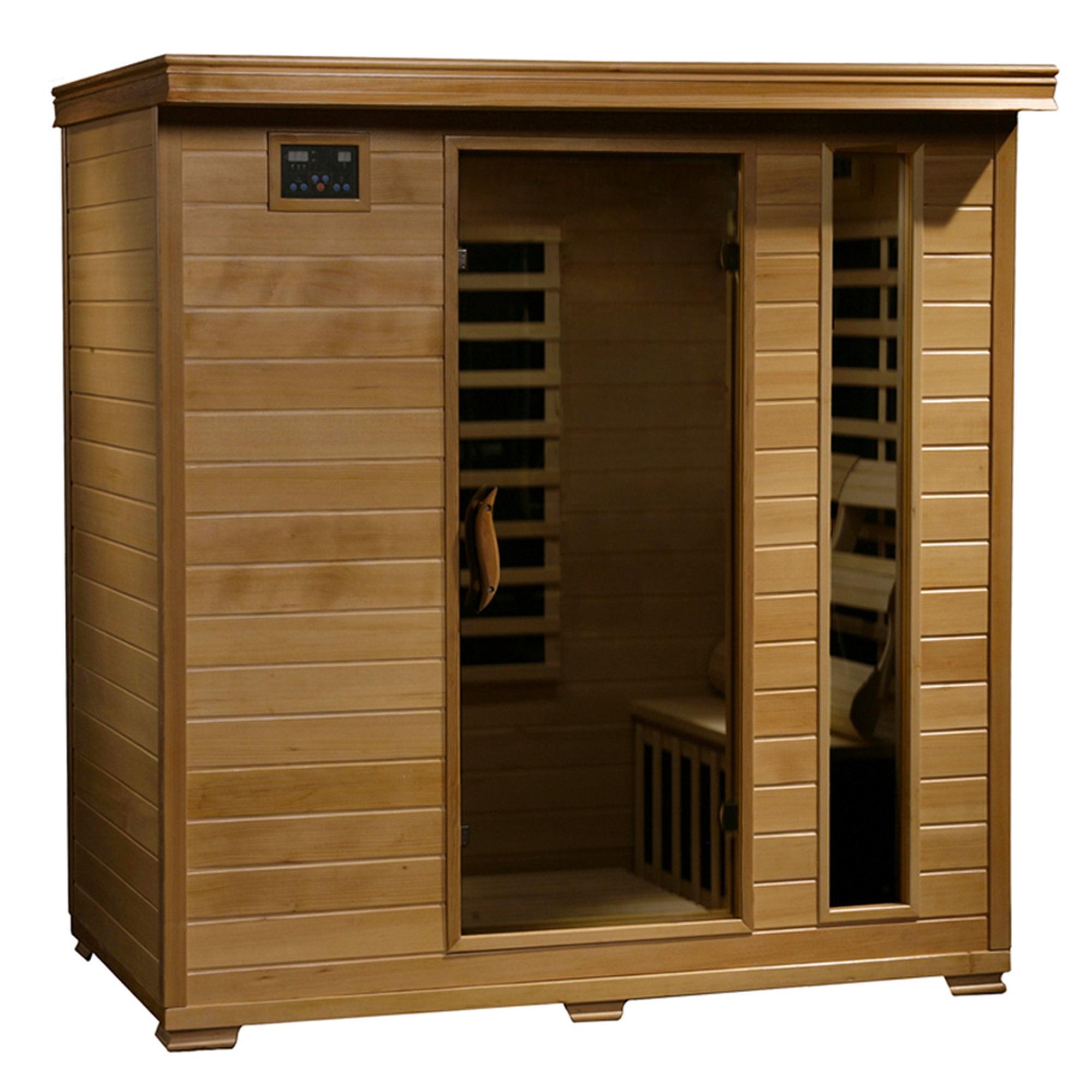 Luxurious 4-Person Hemlock Carbon Infrared Home Sauna