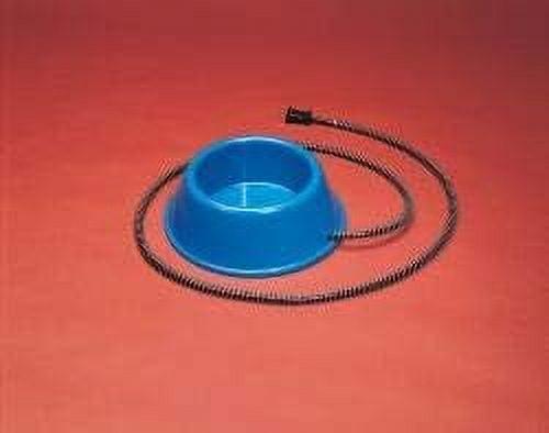 Blue Plastic Heated Pet Bowl with Anti-Chew Cord, 1 Quart