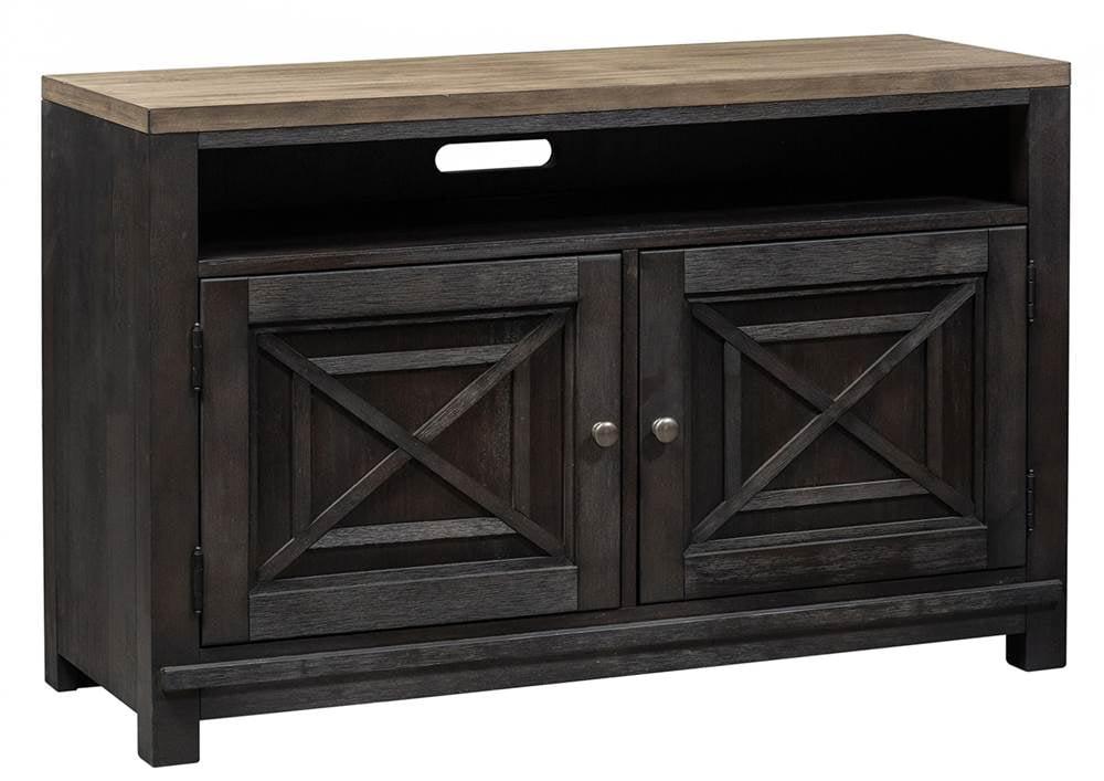 Heatherbrook 46" Brown Poplar TV Console with Cabinet