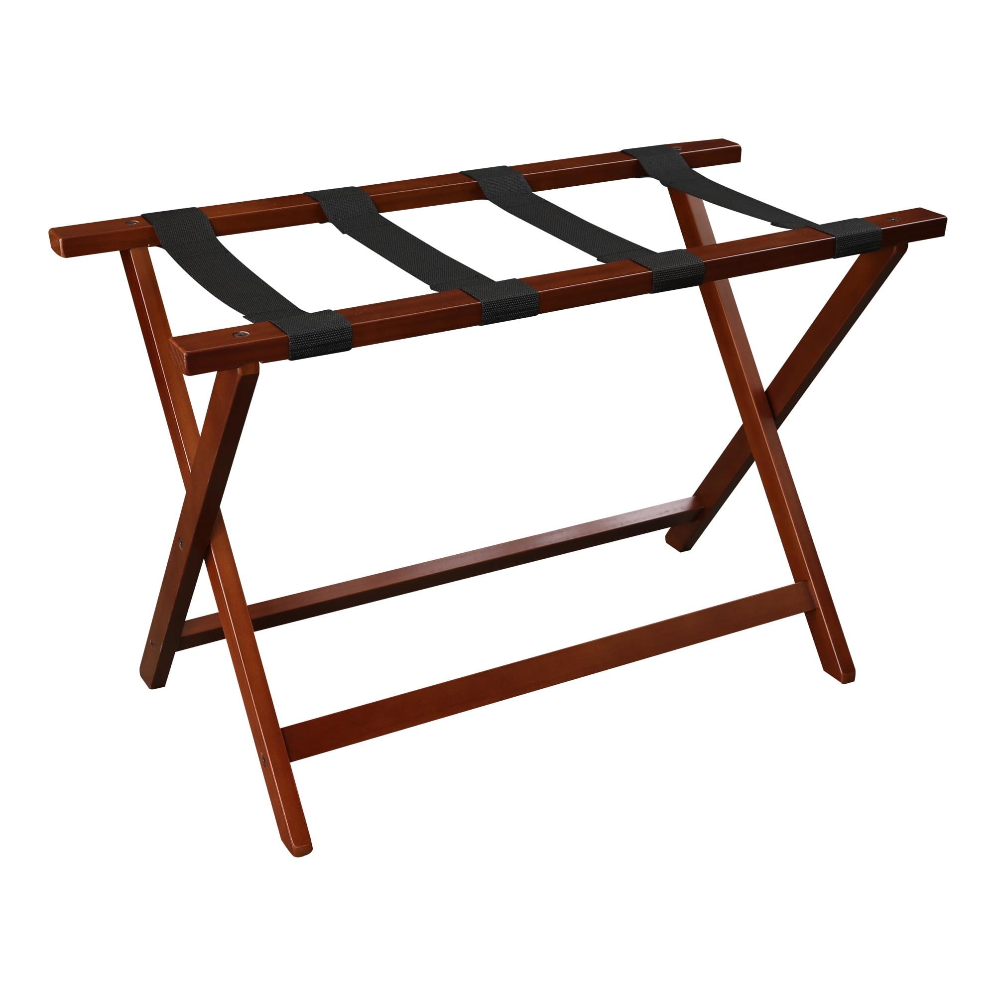 Heavy Duty 30" Extra Wide Luggage Rack - Walnut