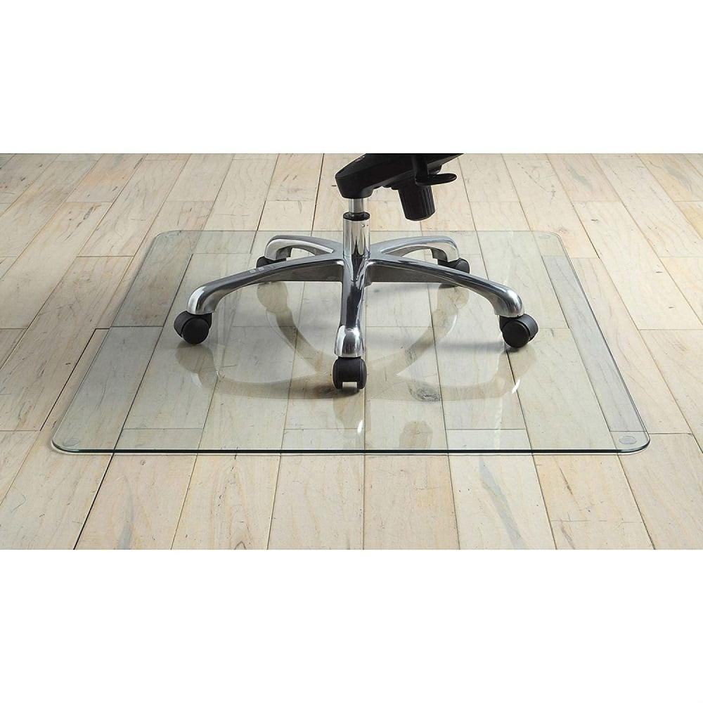 Heavy Duty Clear Tempered Glass Chair Mat, 36 x 46 inches