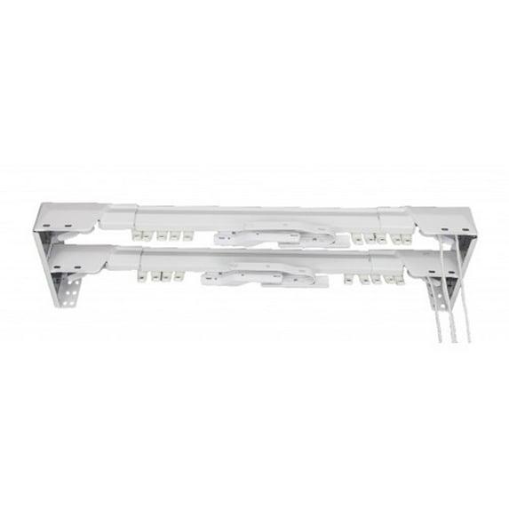 Symple Stuff Bembry Adjustable Center-Open/One-Way Double Curtain Rod
