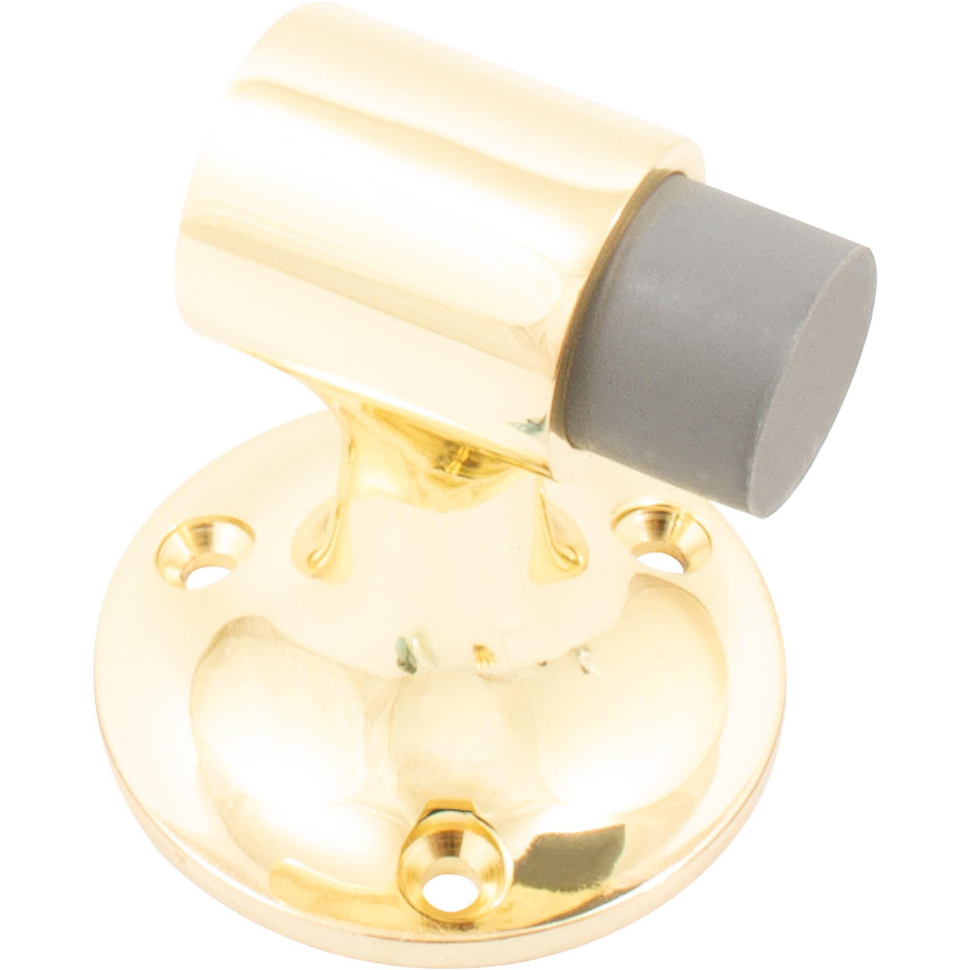 Polished Brass Heavy-Duty 3-Inch Floor Door Stop