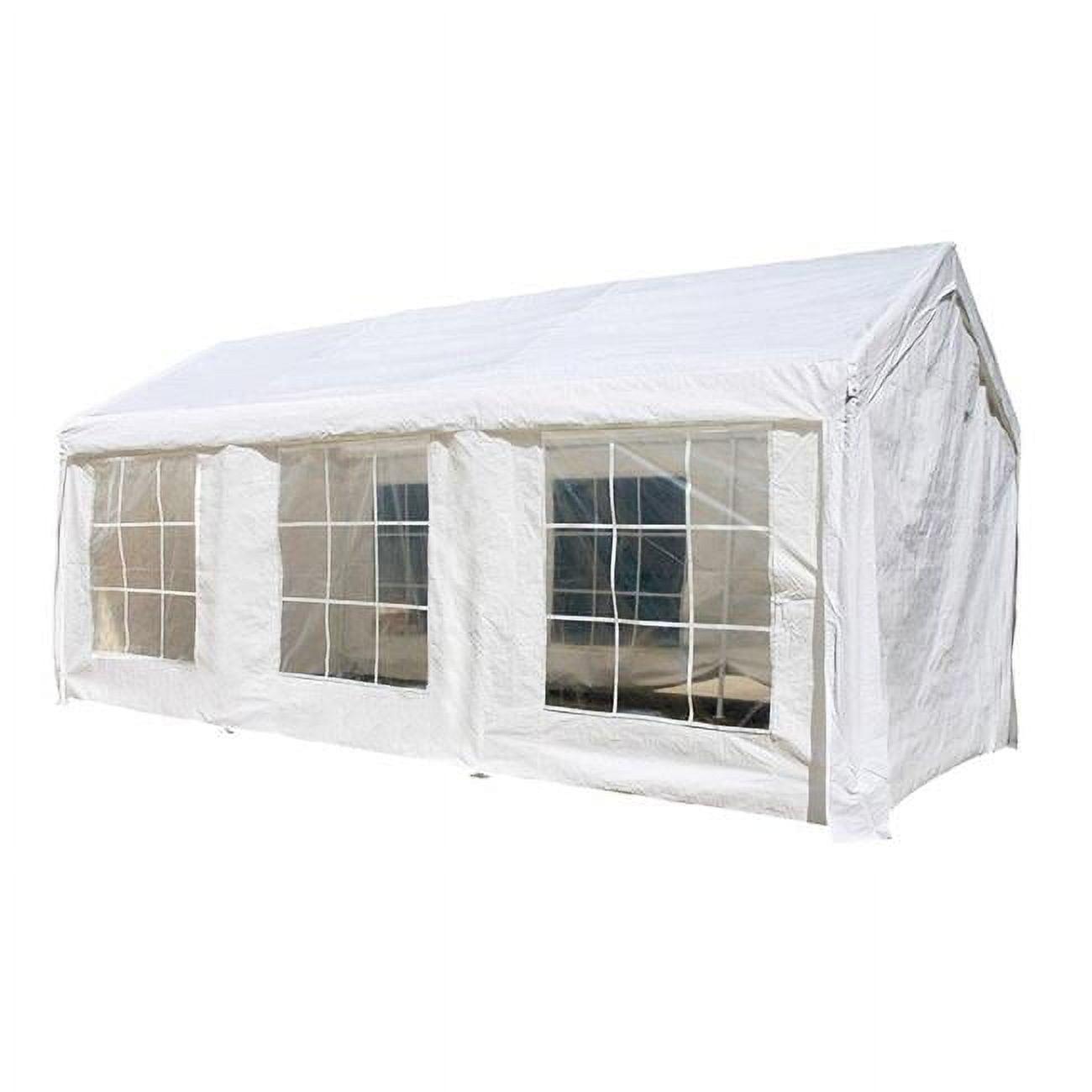 White 10x20 FT Outdoor Canopy Tent with Sidewalls and Windows