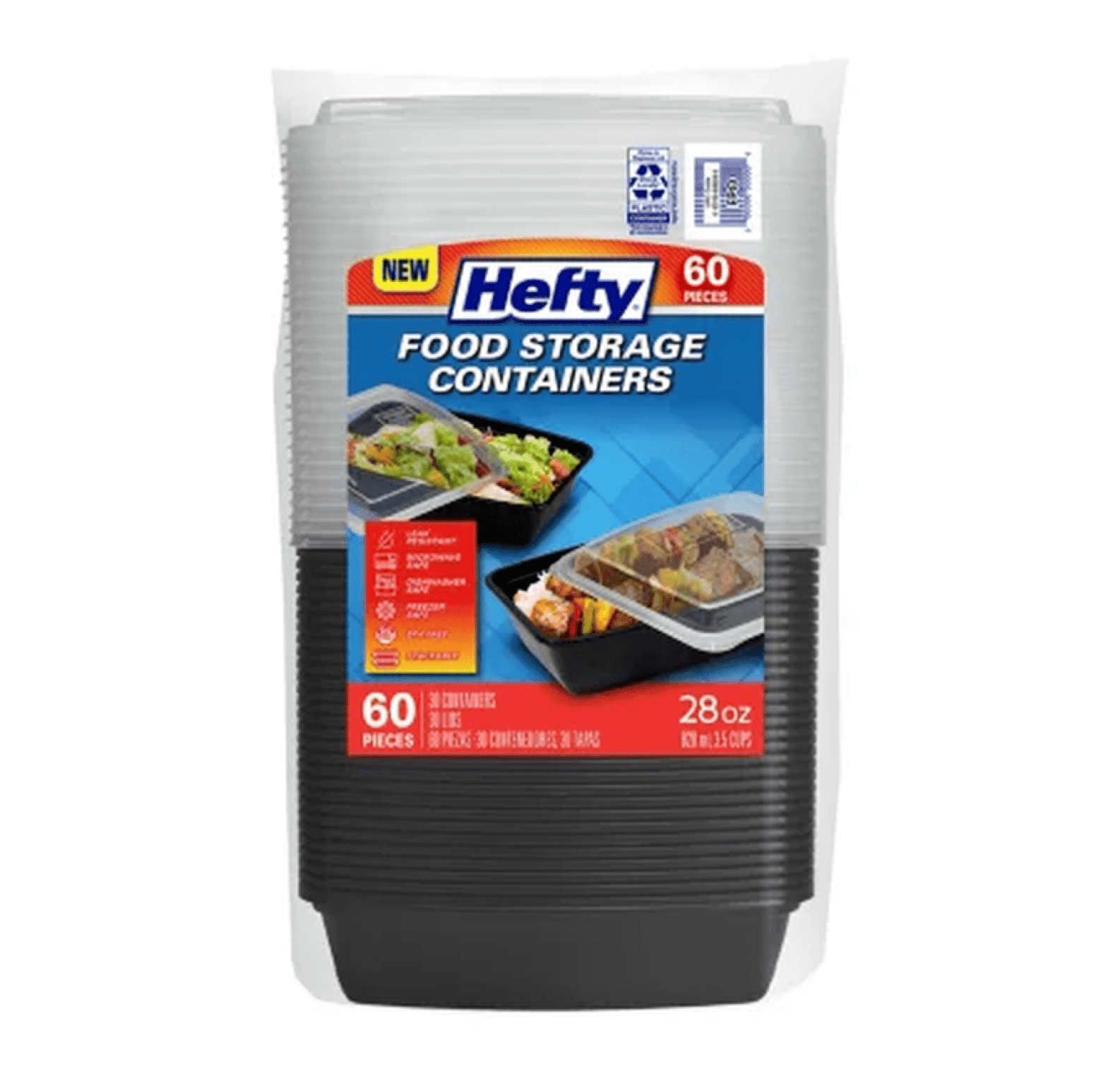 Hefty Food Storage Container, 28 Ounce (30 Count)