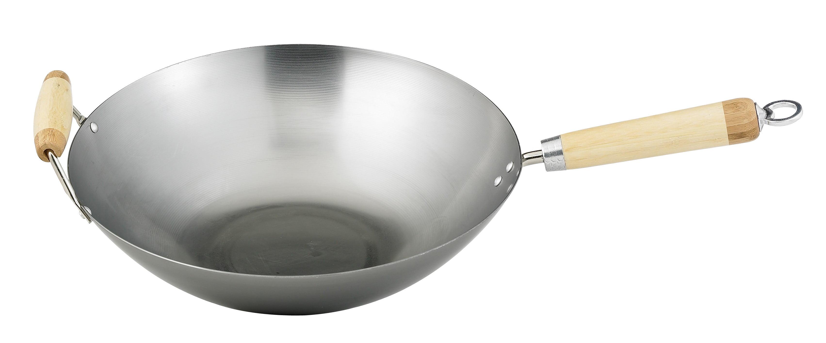 14-Inch Carbon Steel Wok with Bamboo Handles