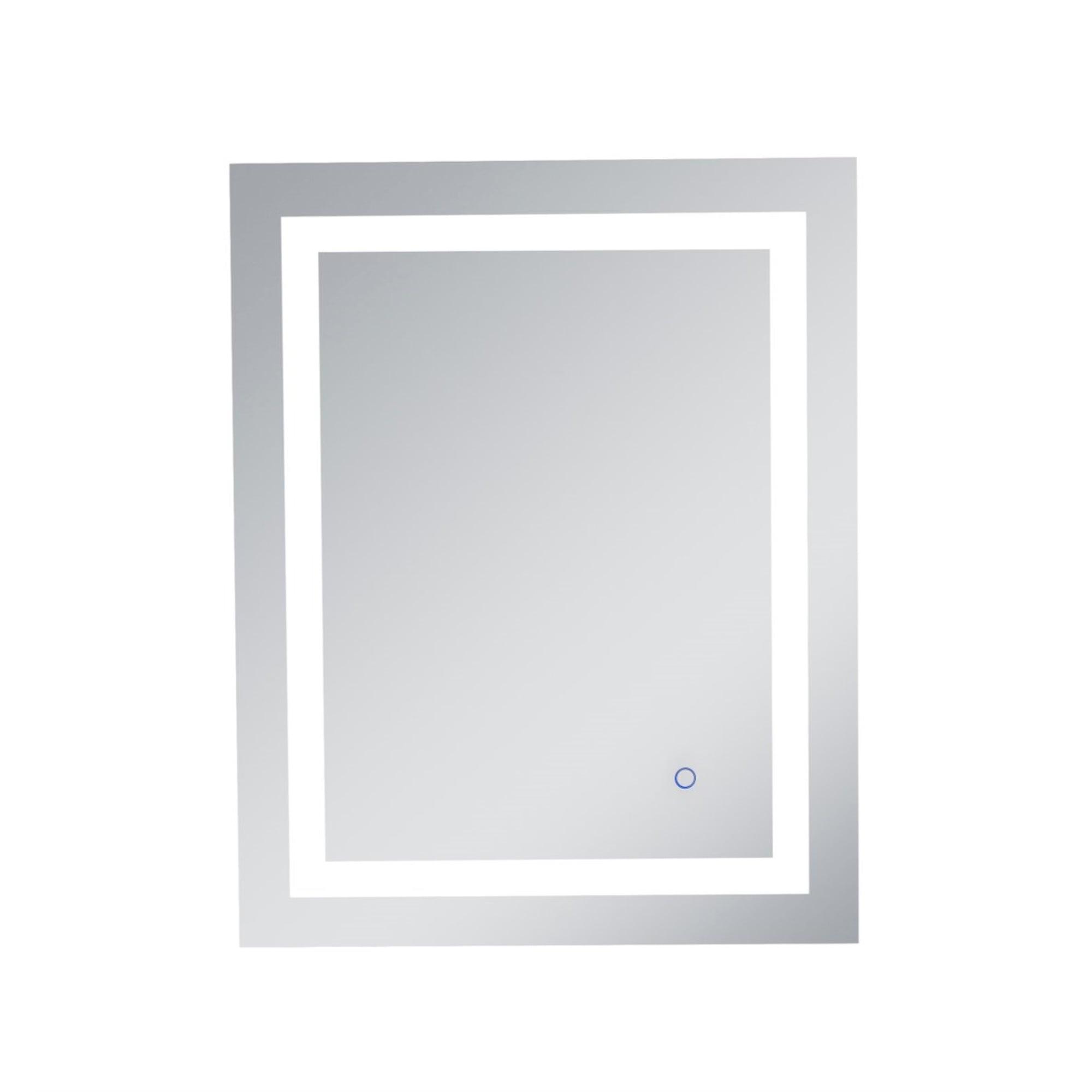 Elegant Lighting Helios 24in x 30in Hardwired LED mirror with touch sensor and color changing temperature 3000K/4200K/6400K