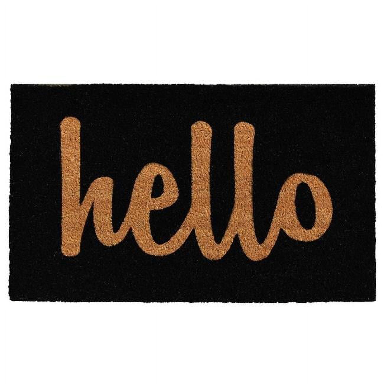 Calloway Mills Hello Outdoor Doormat Black/Natural Script 17" x 29"